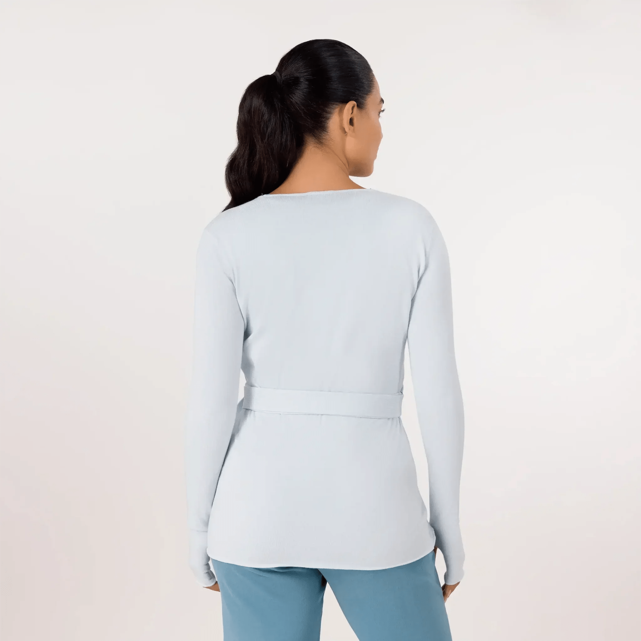 Ballerina Wrap Sweater - CORE LIGHT BLUE