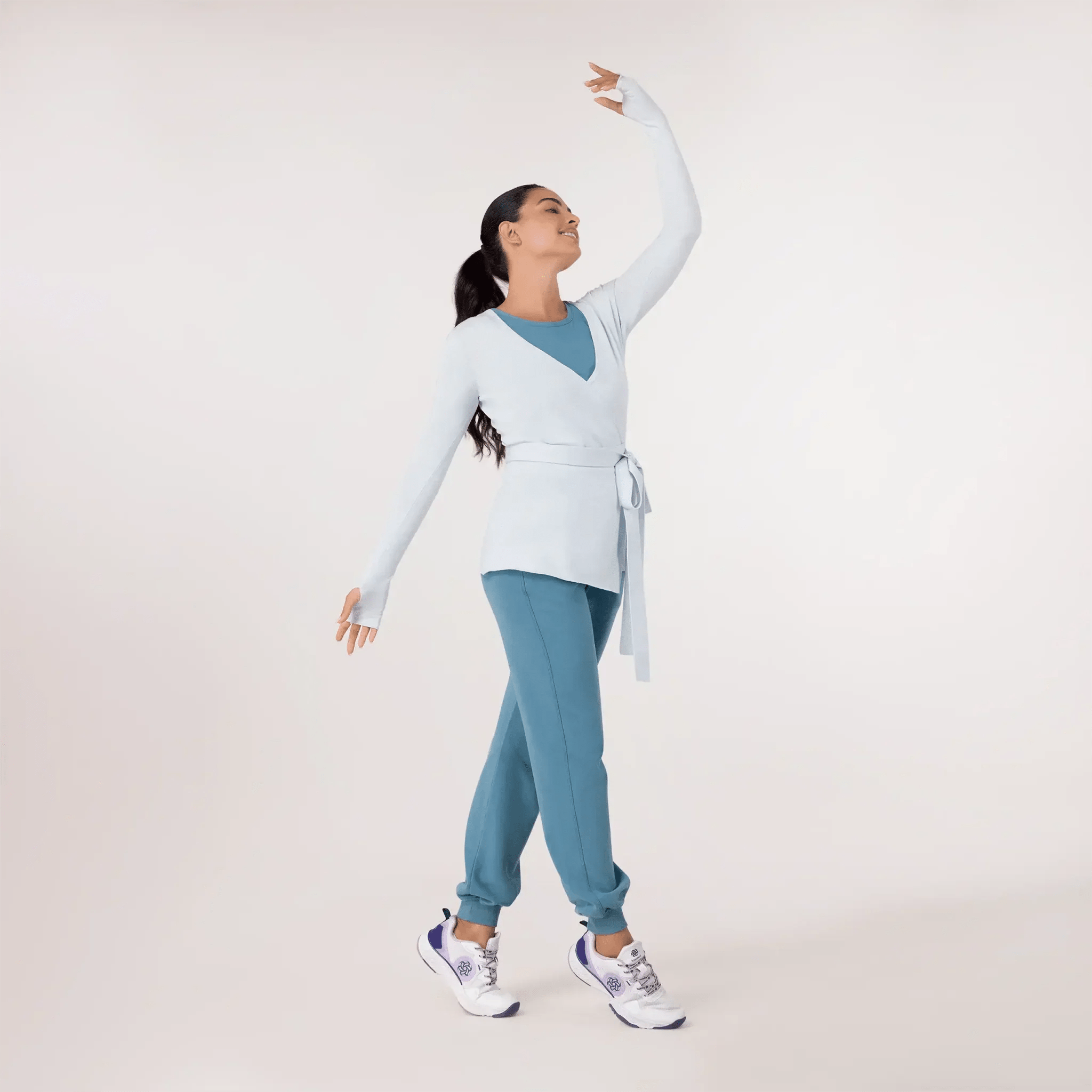 Ballerina Wrap Sweater - CORE LIGHT BLUE