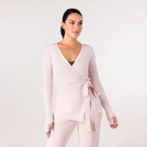 Ballerina Wrap Sweater - CORE LIGHT PINK