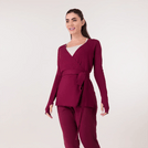 Ballerina Wrap Sweater - CORE GRAPE RED