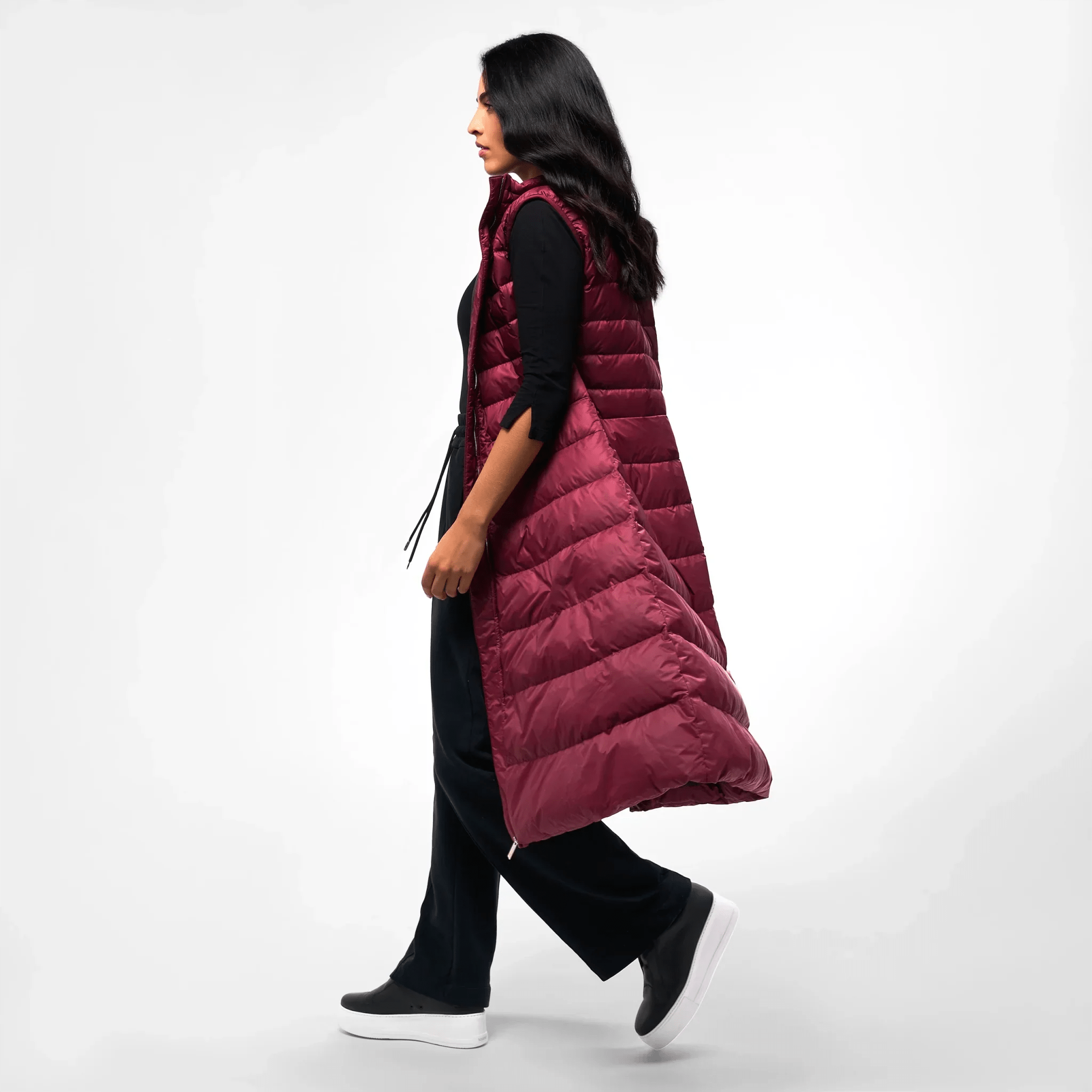 Maxi Puffer Gilet - SEASONAL BURGUNDY