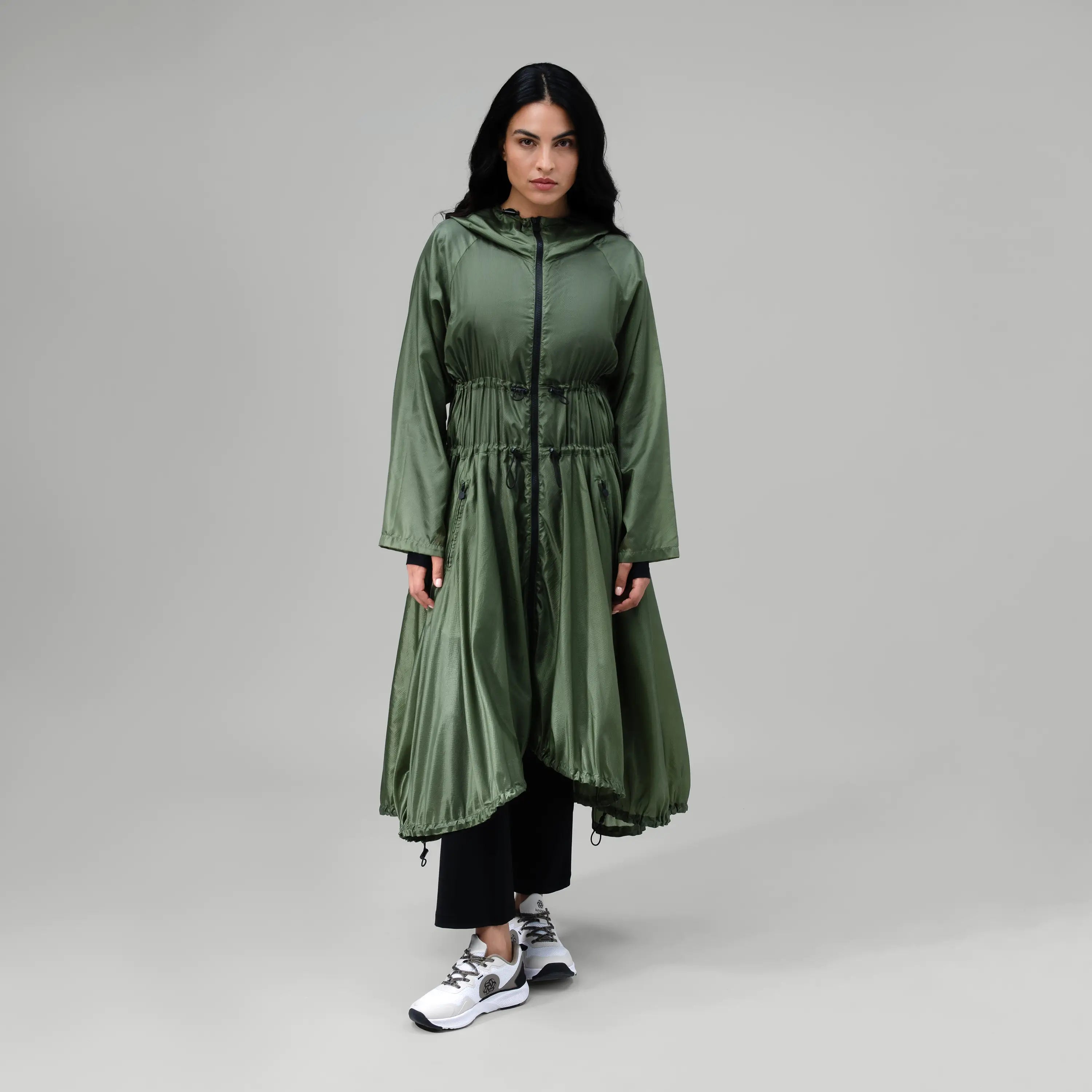 Full Length Windbreaker - CORE DARK MUSK GREEN