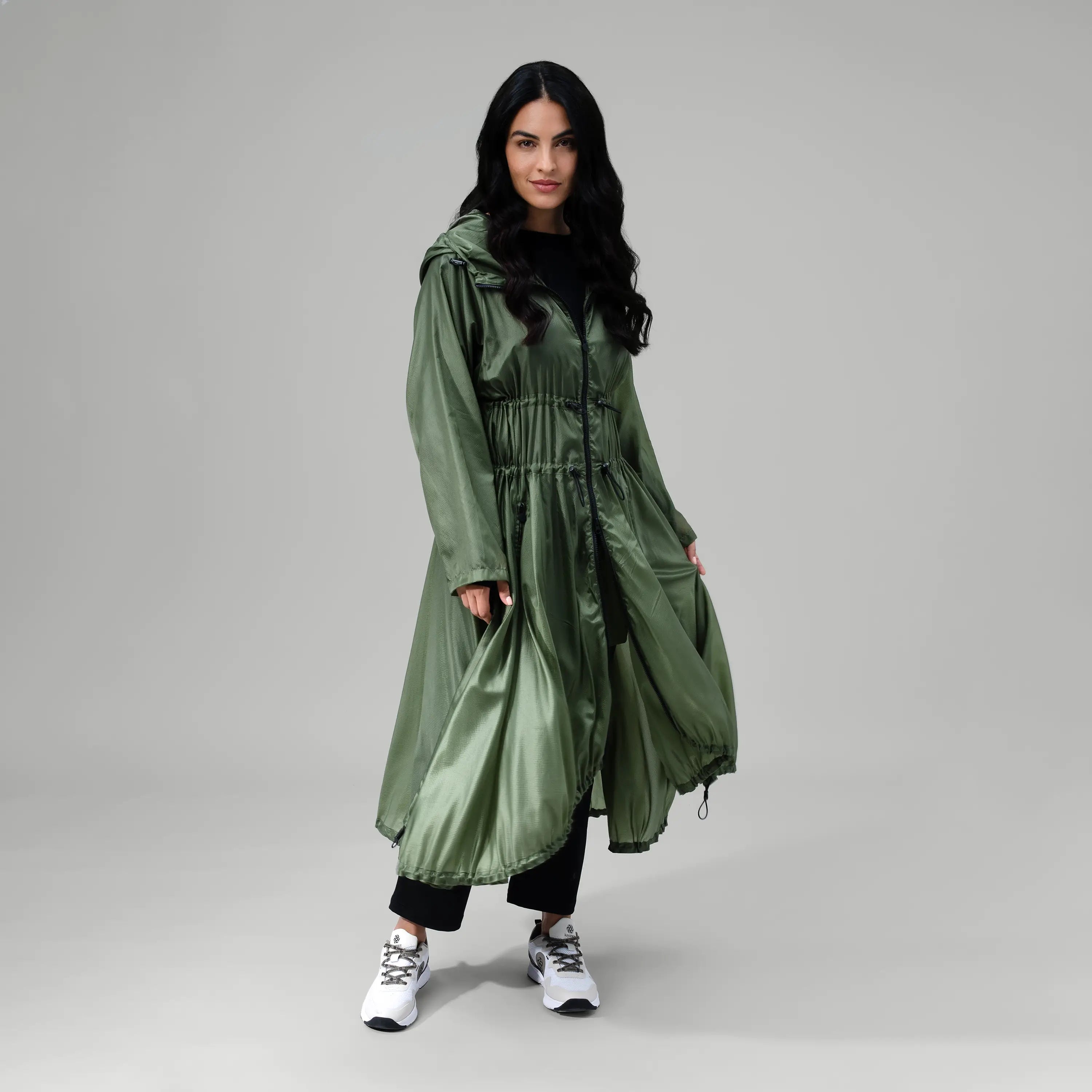 Full Length Windbreaker - CORE DARK MUSK GREEN