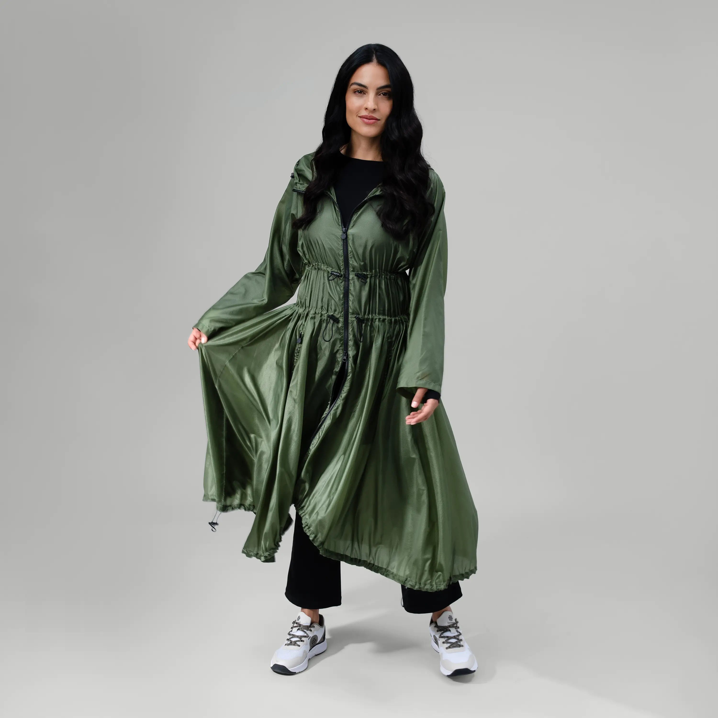 Full Length Windbreaker - CORE DARK MUSK GREEN