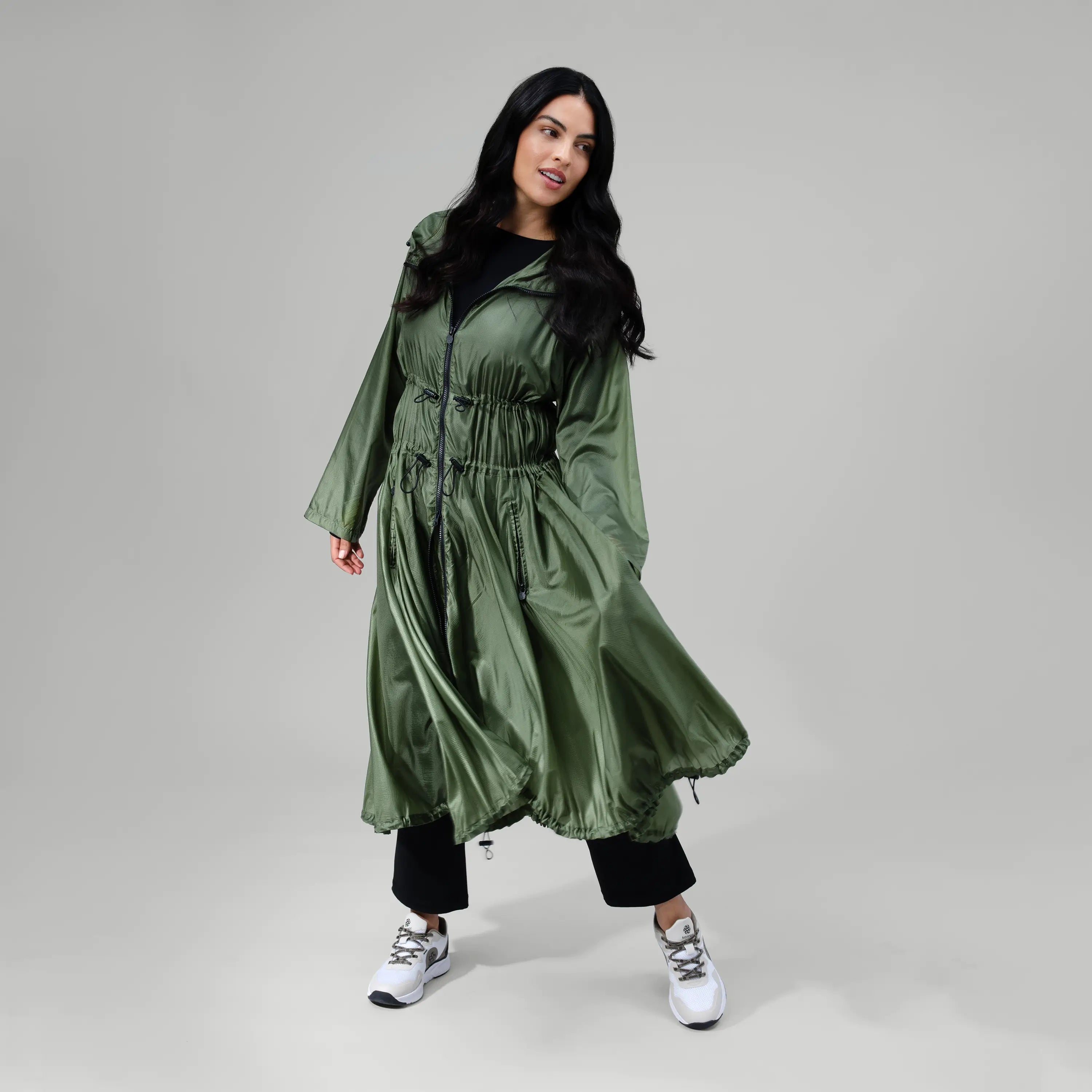 Full Length Windbreaker - CORE DARK MUSK GREEN