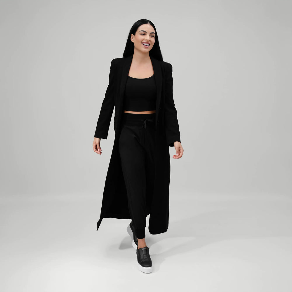 Active Blazer Abaya - SEASONAL BLACK