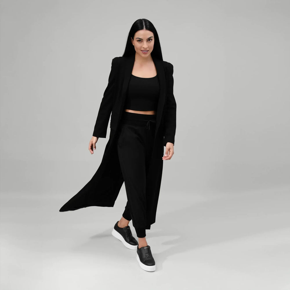 Active Blazer Abaya - SEASONAL BLACK