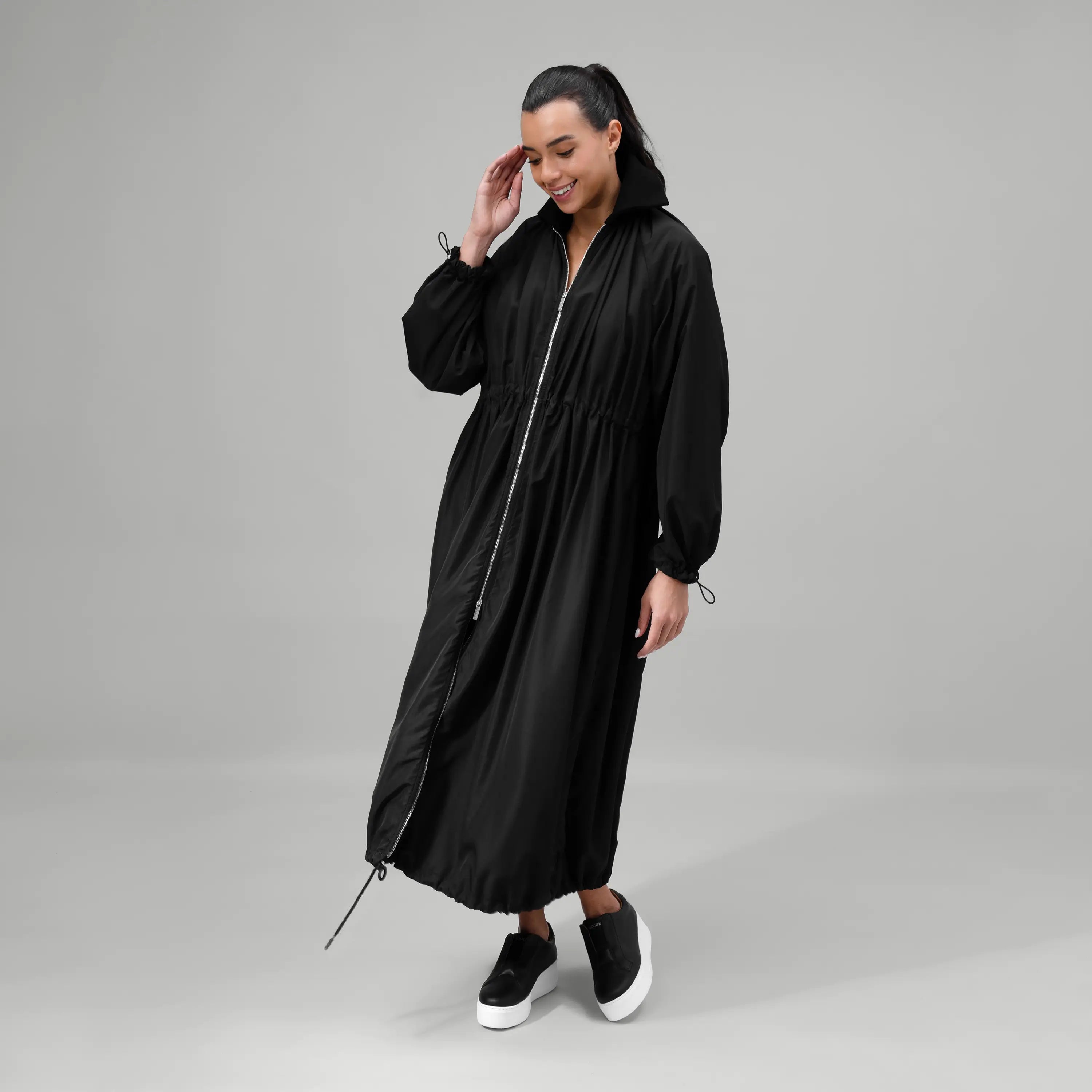 Zip Front Parka - SEASONAL BLACK