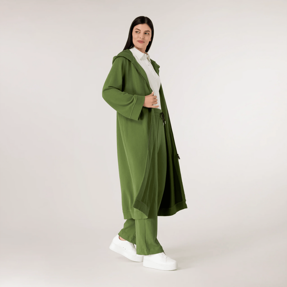Good To Go Abaya - CORE DARK MUSK GREEN