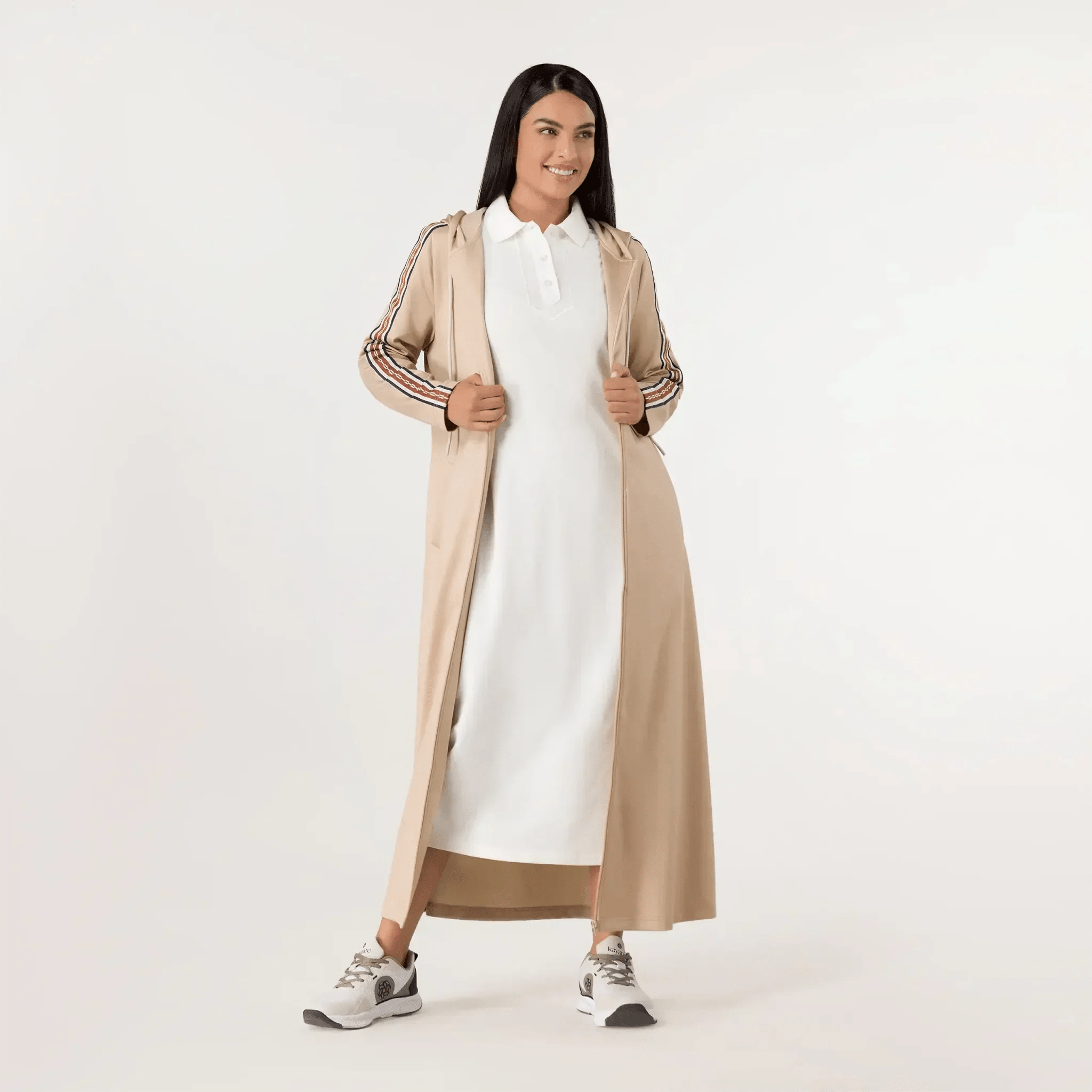 Shop Seasonal Sand Kayanee Track Abaya | Kayanee KSA