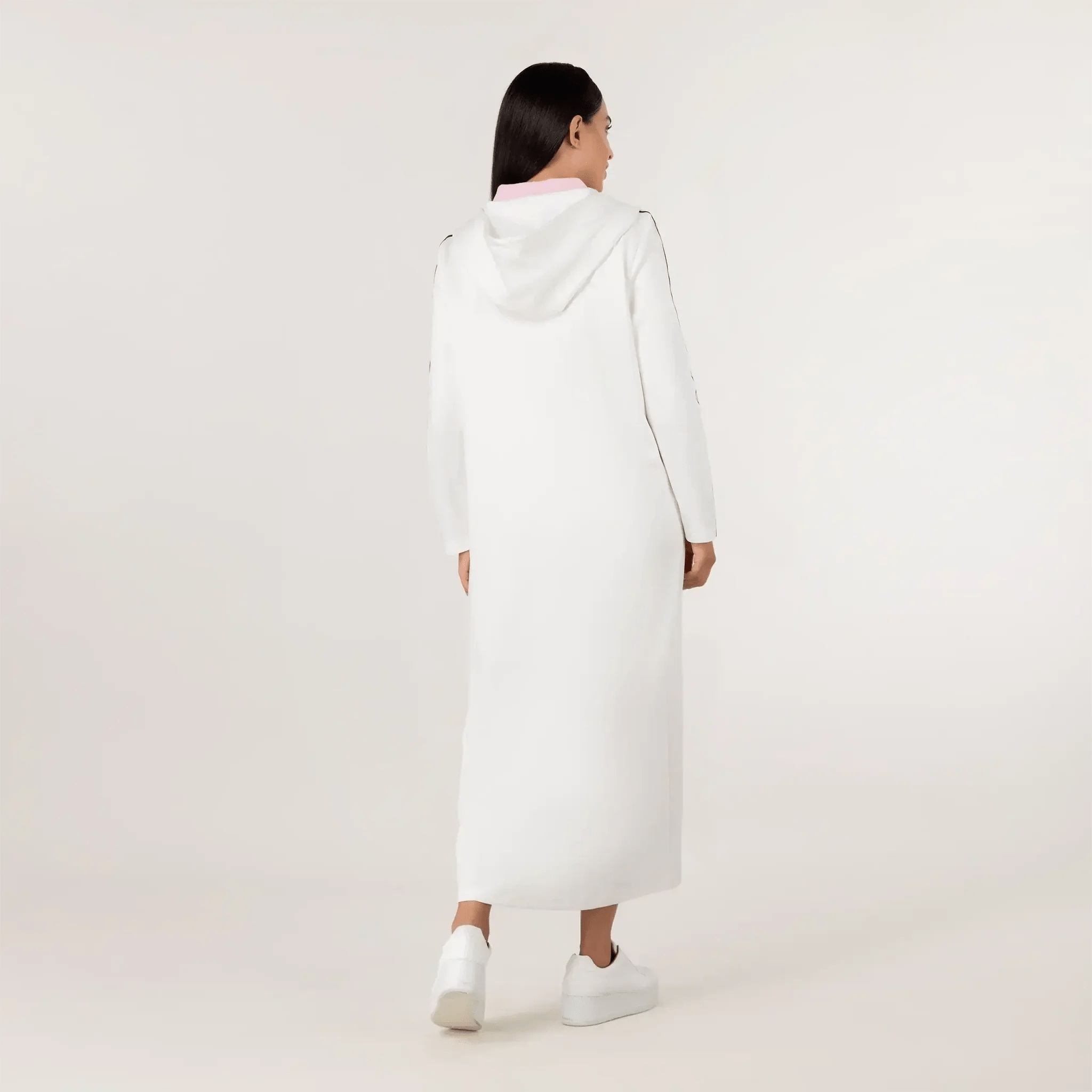 Kayanee Track Abaya - SEASONAL WHITE