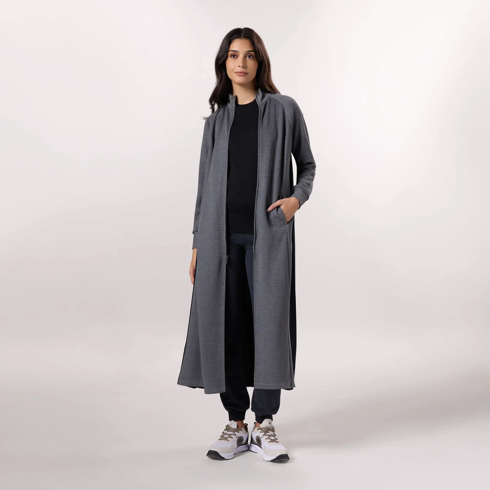 Pleated Abaya - SEASONAL CHARCOAL GREY