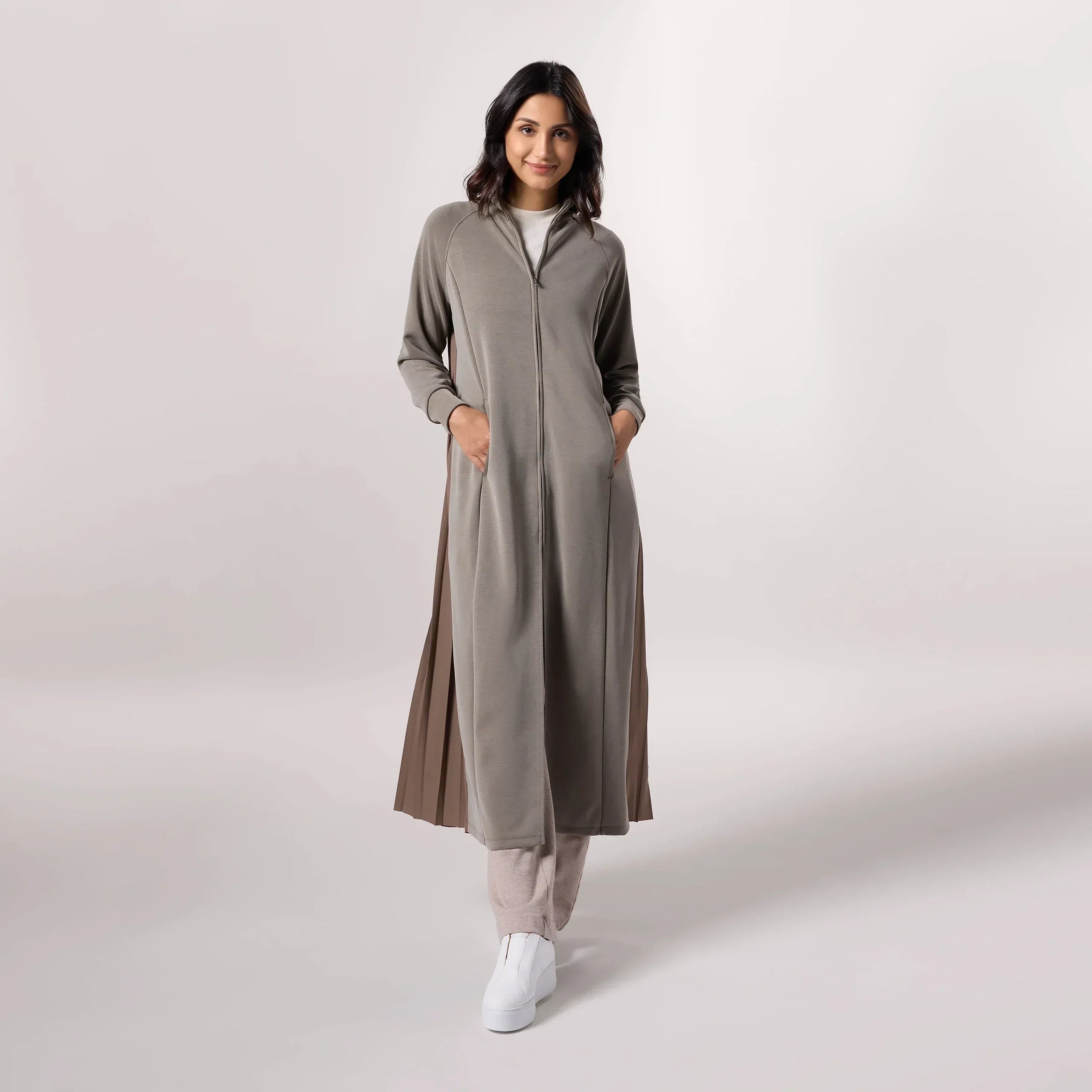 Pleated Abaya - SEASONAL TAUPE
