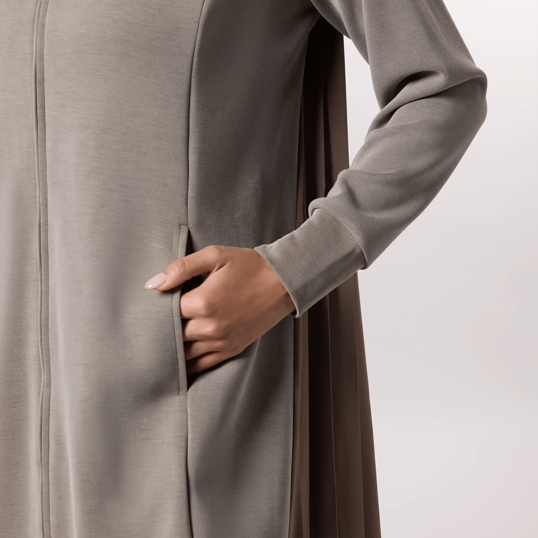 Pleated Abaya - SEASONAL TAUPE