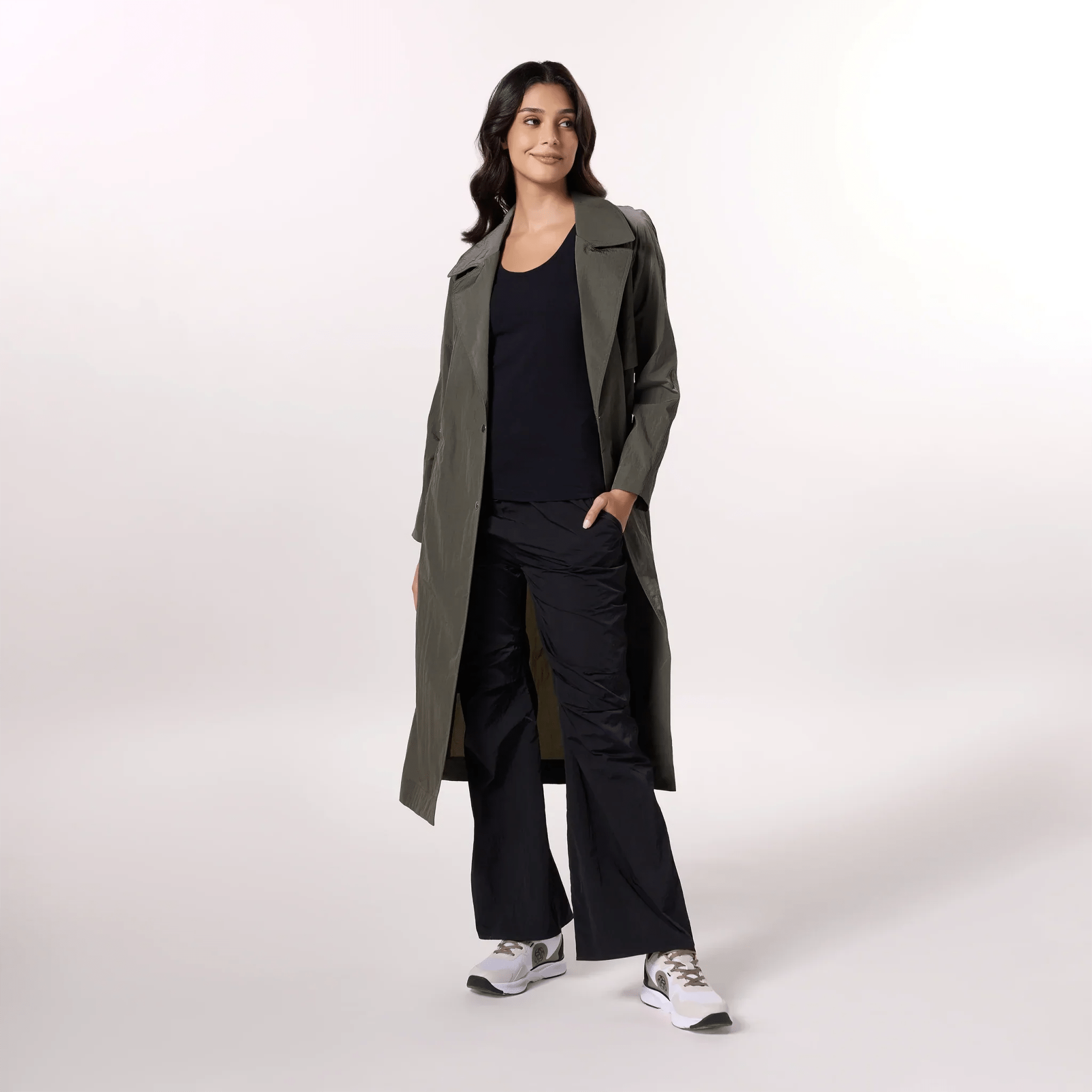 Lightweight Trench Coat - SEASONAL OLIVE