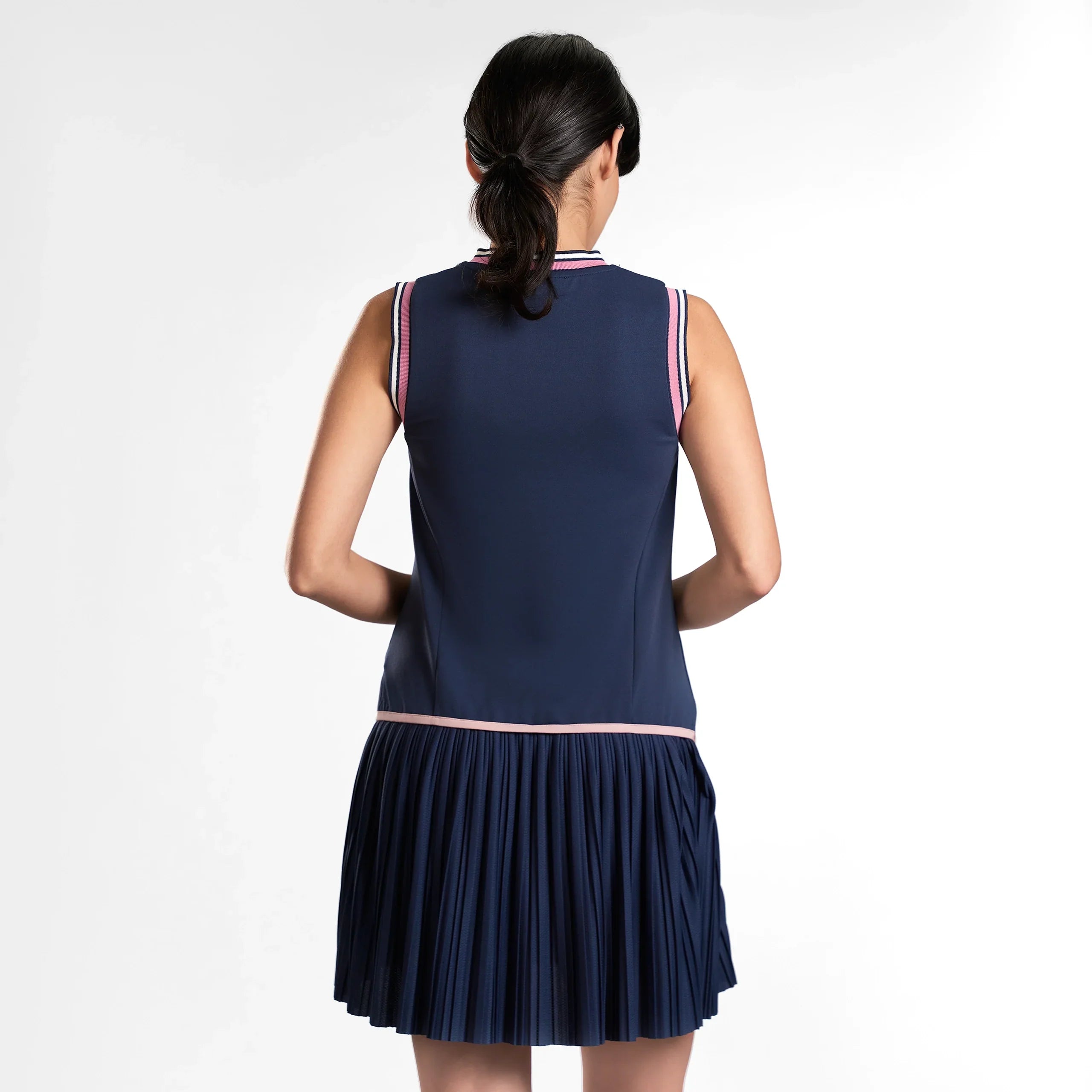 Pleated Dress - SEASONAL NAVY