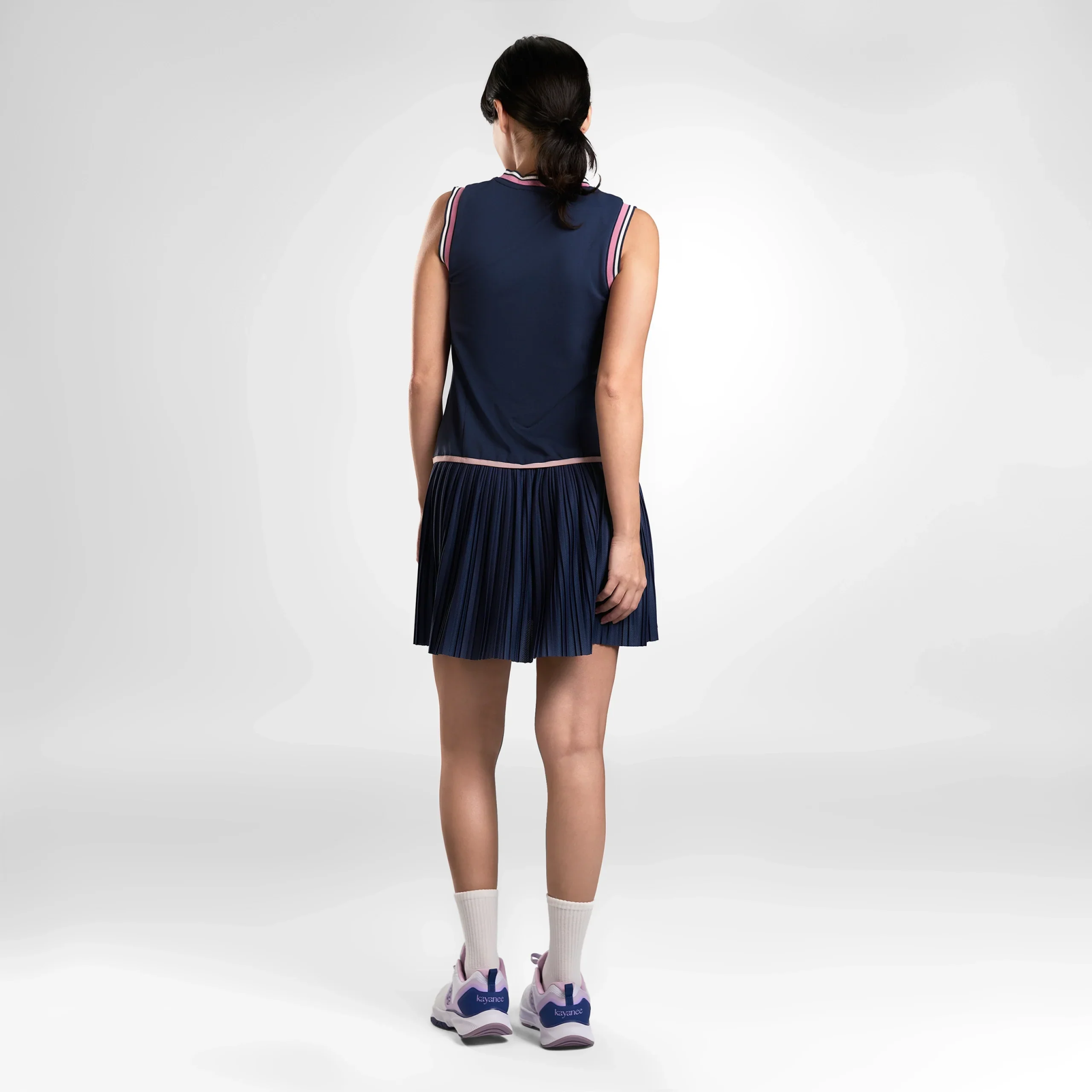 Pleated Dress - SEASONAL NAVY