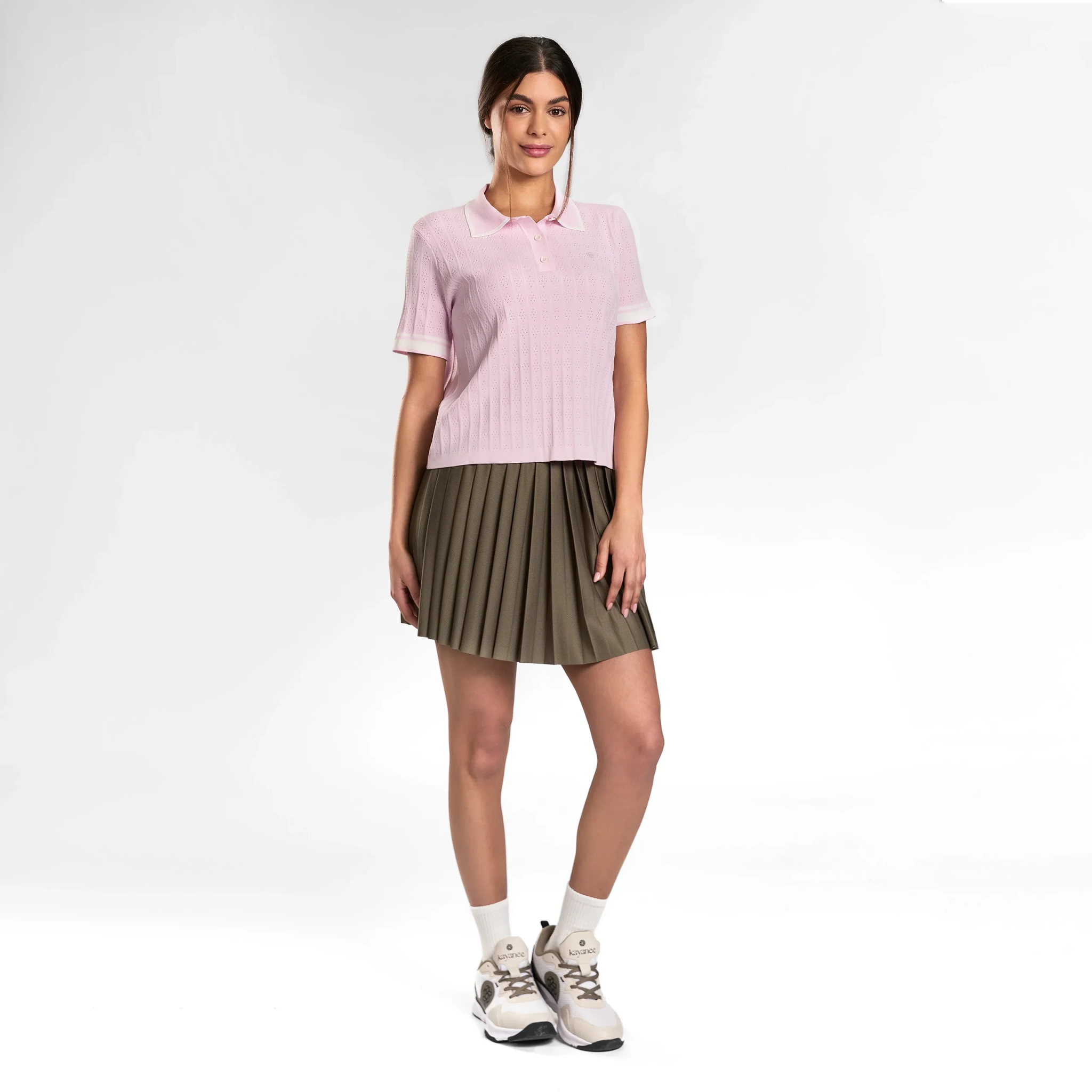 Pointelle Polo - SEASONAL PINK