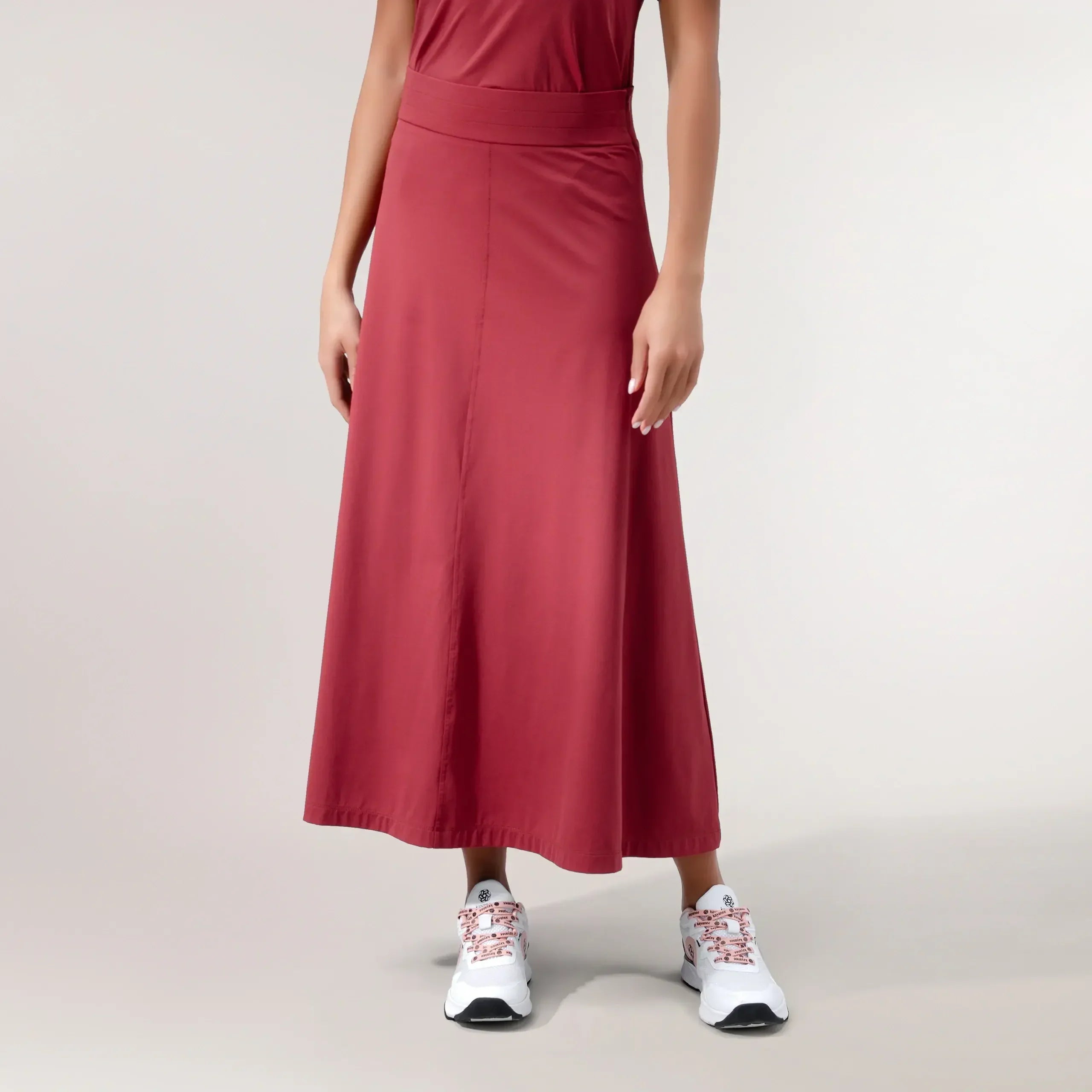 Flared Skirt - SEASONAL GRAPE RED