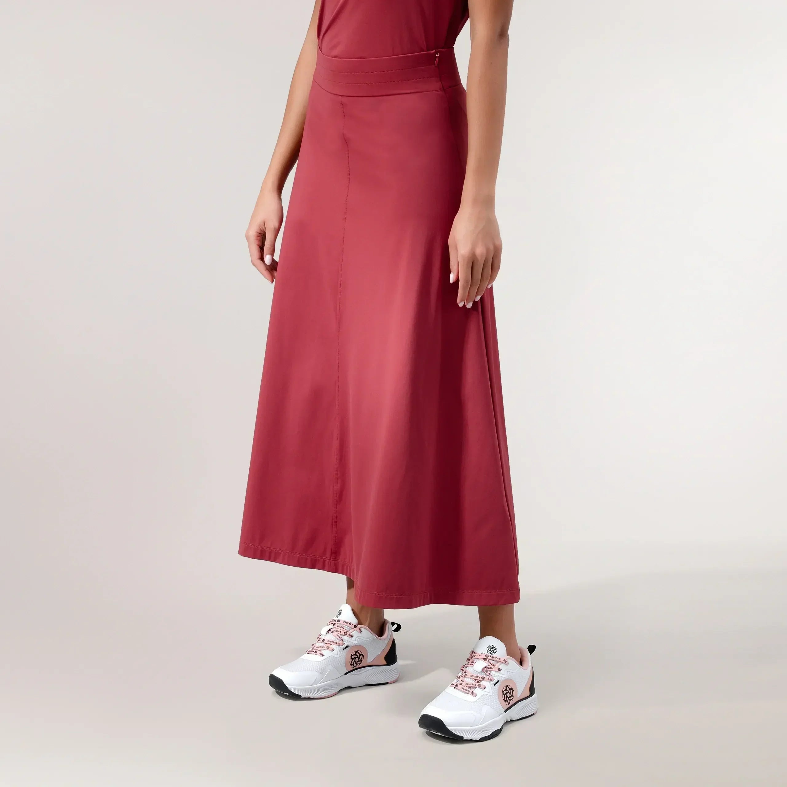 Flared Skirt - SEASONAL GRAPE RED