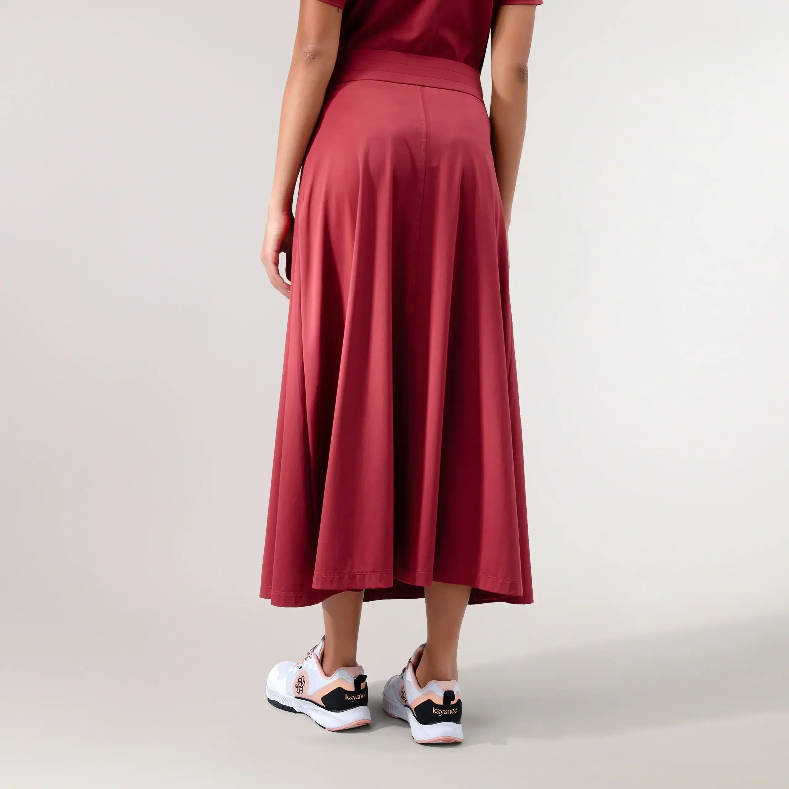 Flared Skirt - SEASONAL GRAPE RED