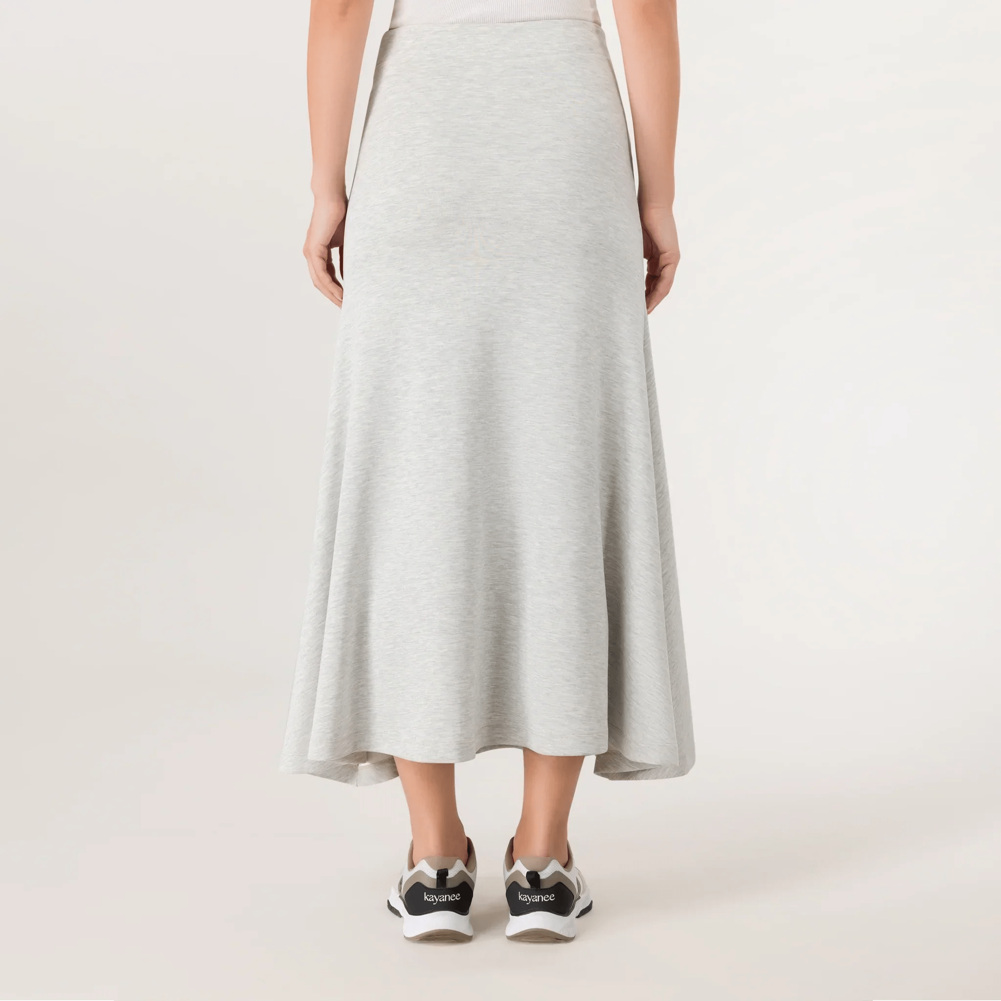 Soft Flared Skirt - SEASONAL GREY MELANGE