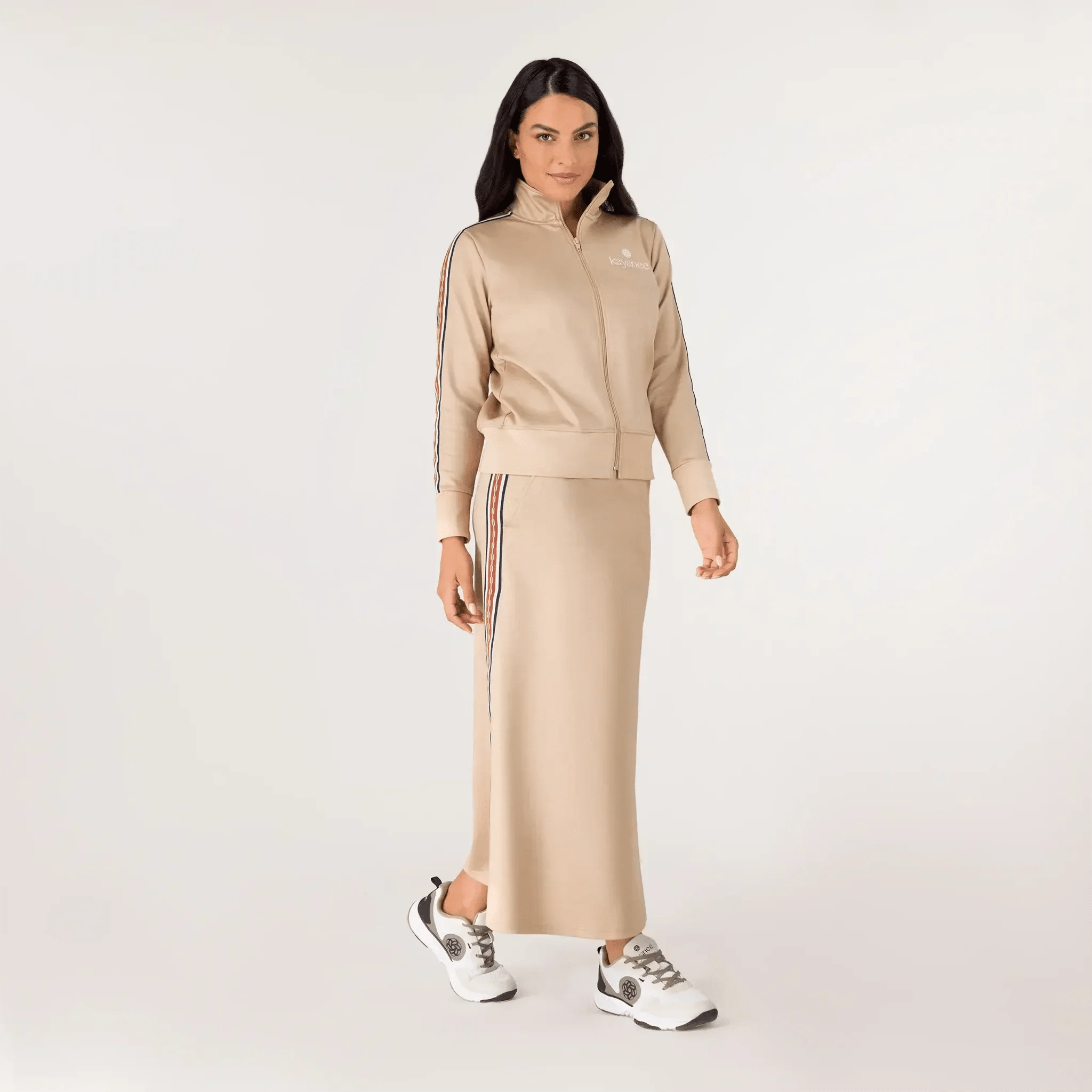 Kayanee Midi Track Skirt - SEASONAL SAND