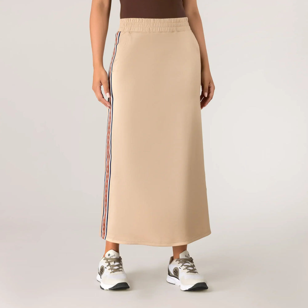 Kayanee Midi Track Skirt - SEASONAL SAND