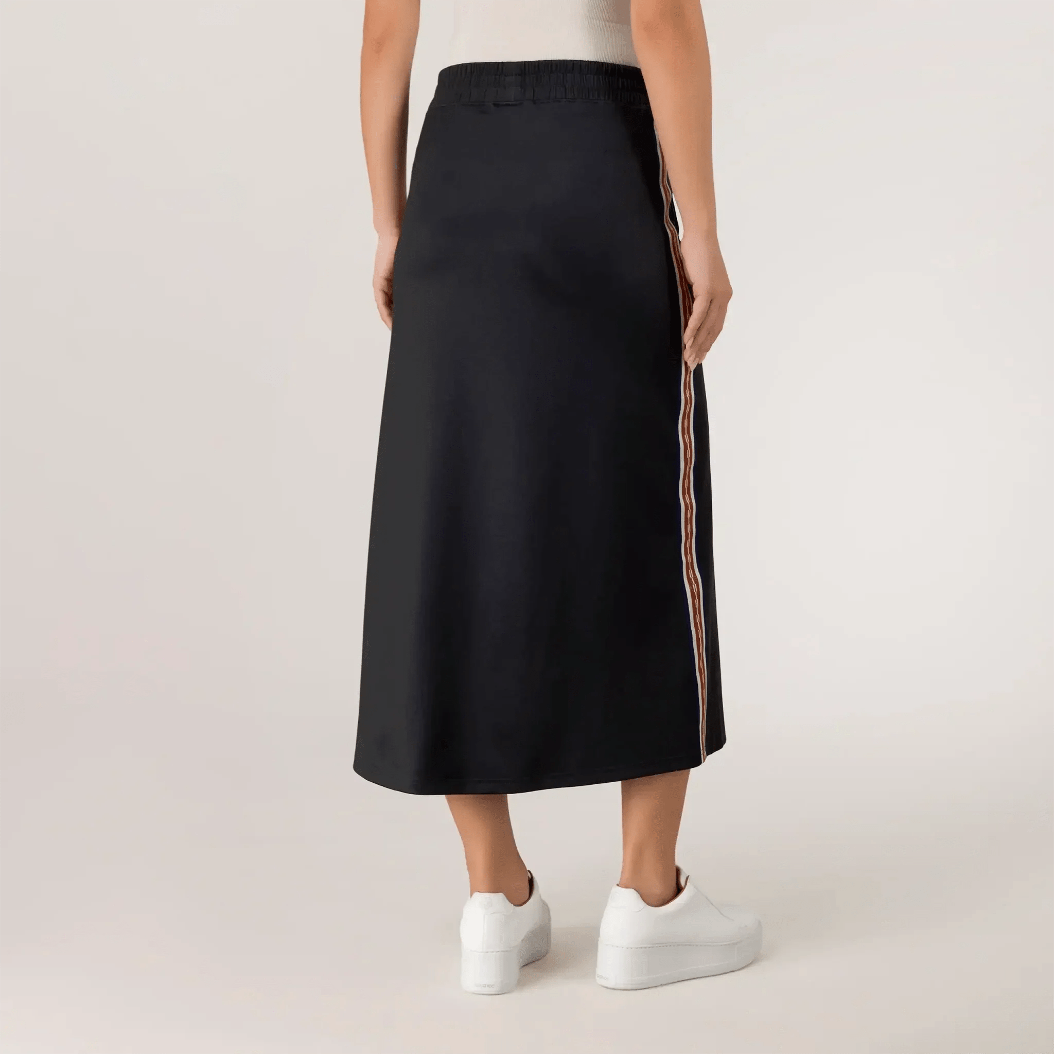 Kayanee Midi Track Skirt - SEASONAL BLACK