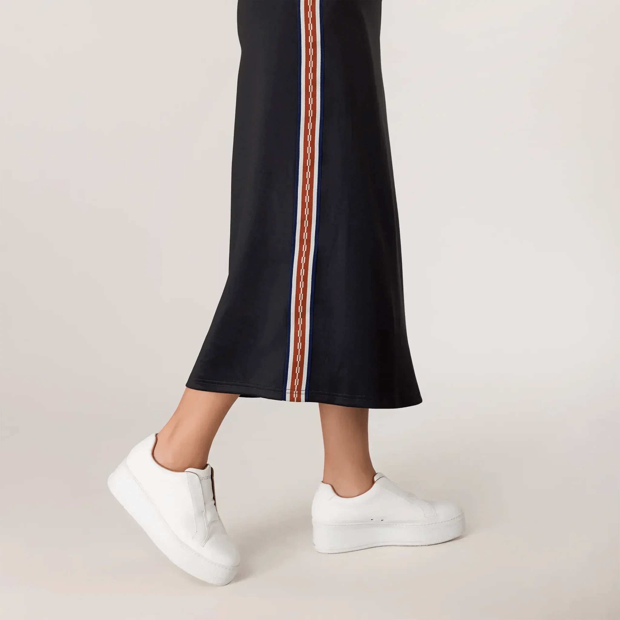 Kayanee Midi Track Skirt - SEASONAL BLACK