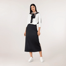 Kayanee Midi Track Skirt - SEASONAL BLACK
