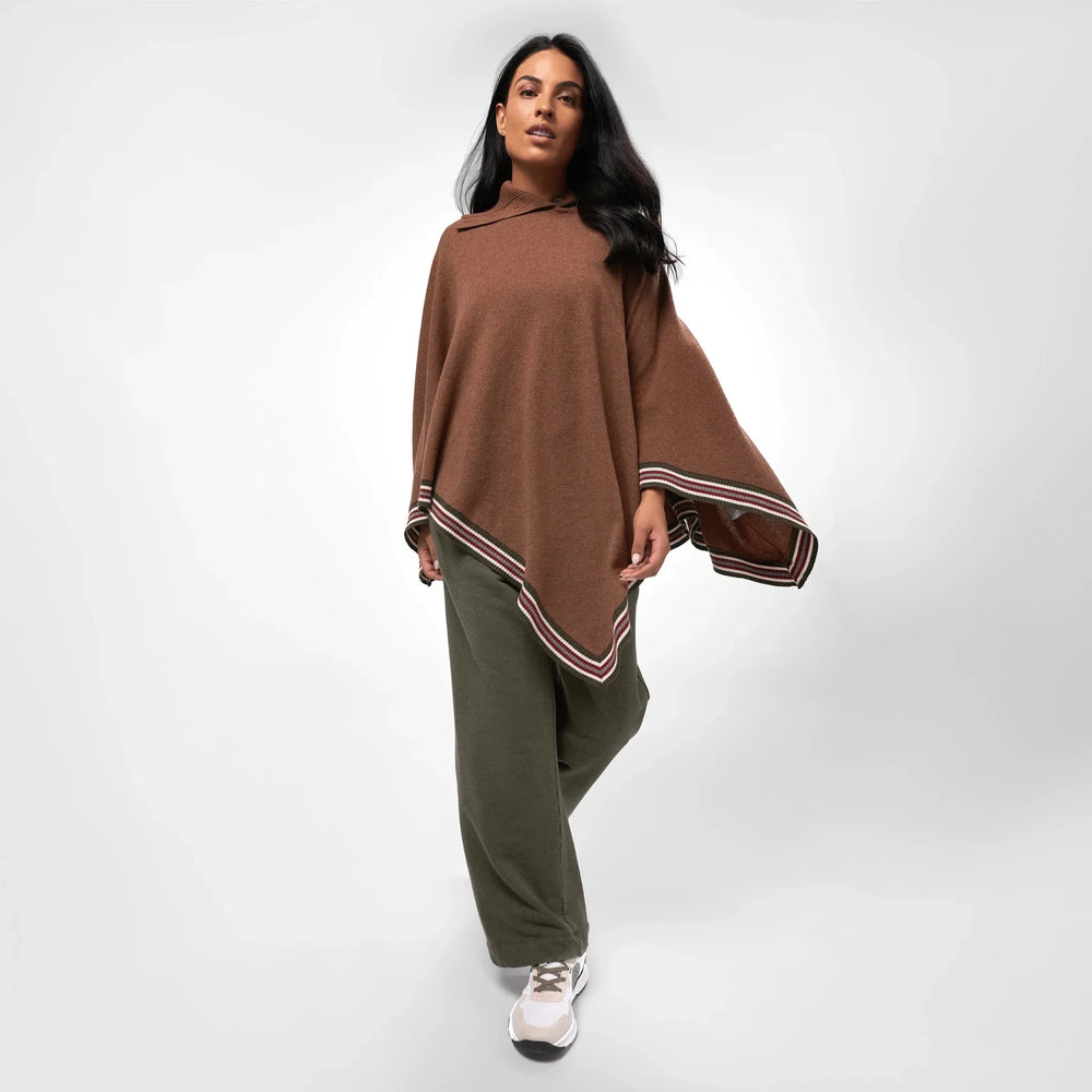 Cashmere Poncho - SEASONAL HAZELNUT