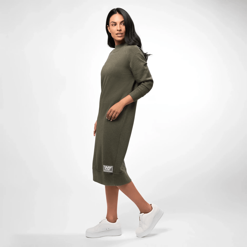 Sweatshirt Dress - SEASONAL GREEN MELANGE