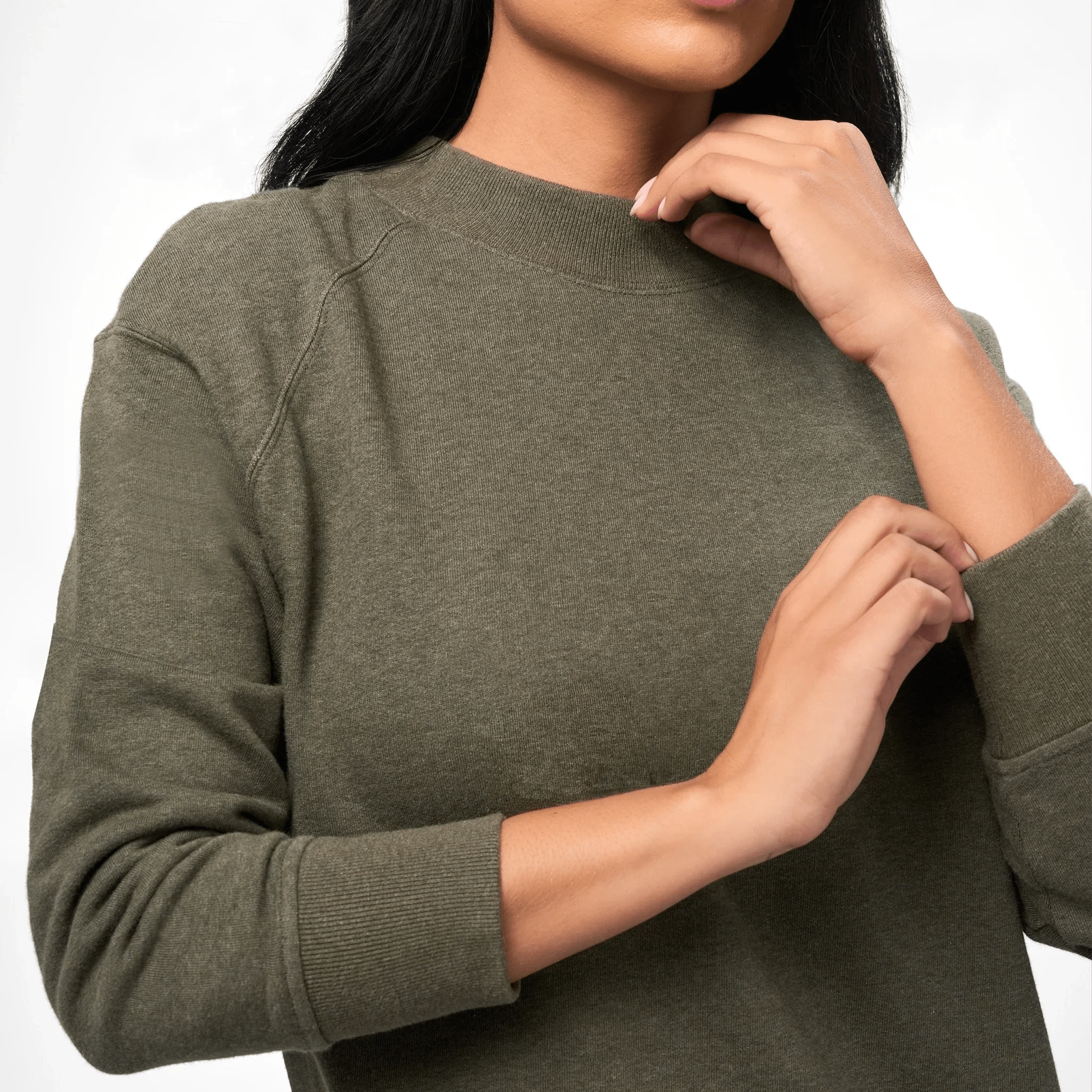 Sweatshirt Dress - SEASONAL GREEN MELANGE