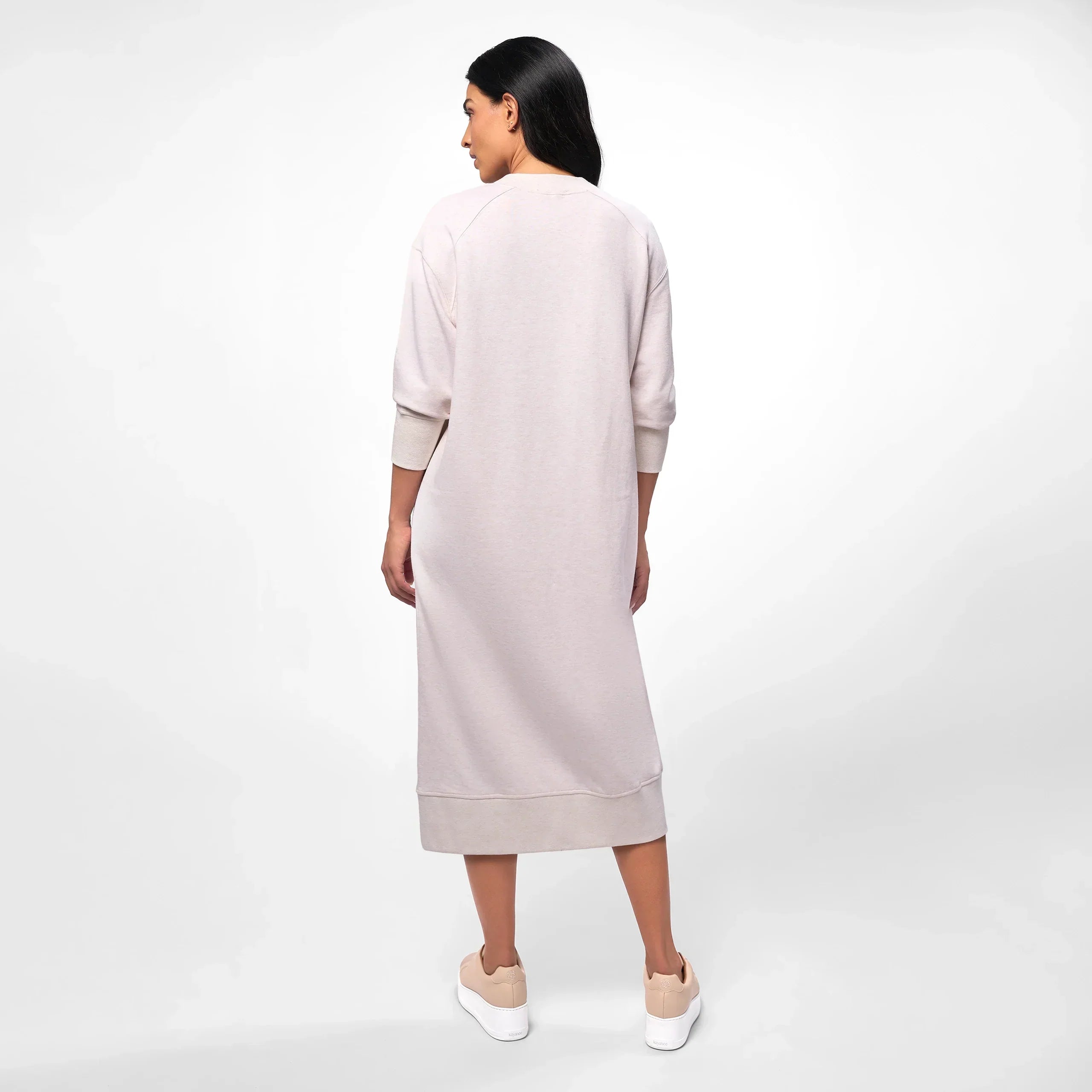 Sweatshirt Dress - SEASONAL WHITE MELANGE