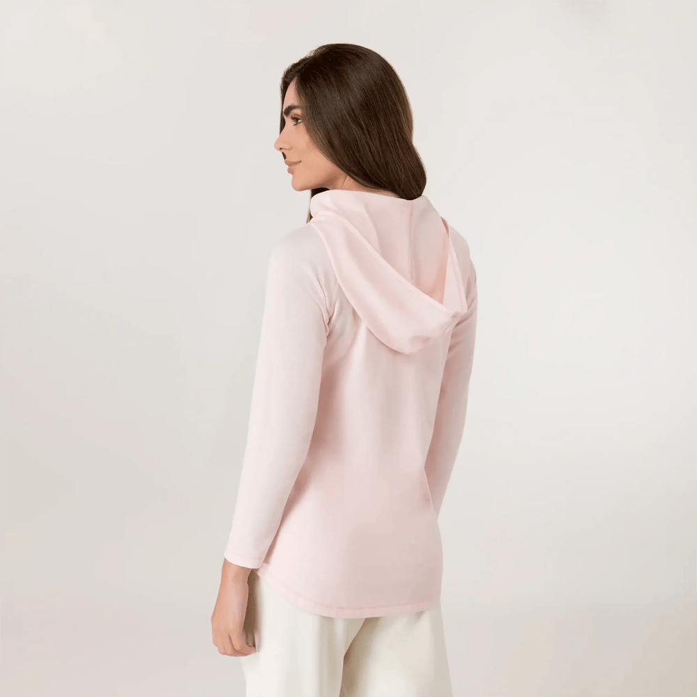 Hooded Long Sleeve Top - SEASONAL PINK