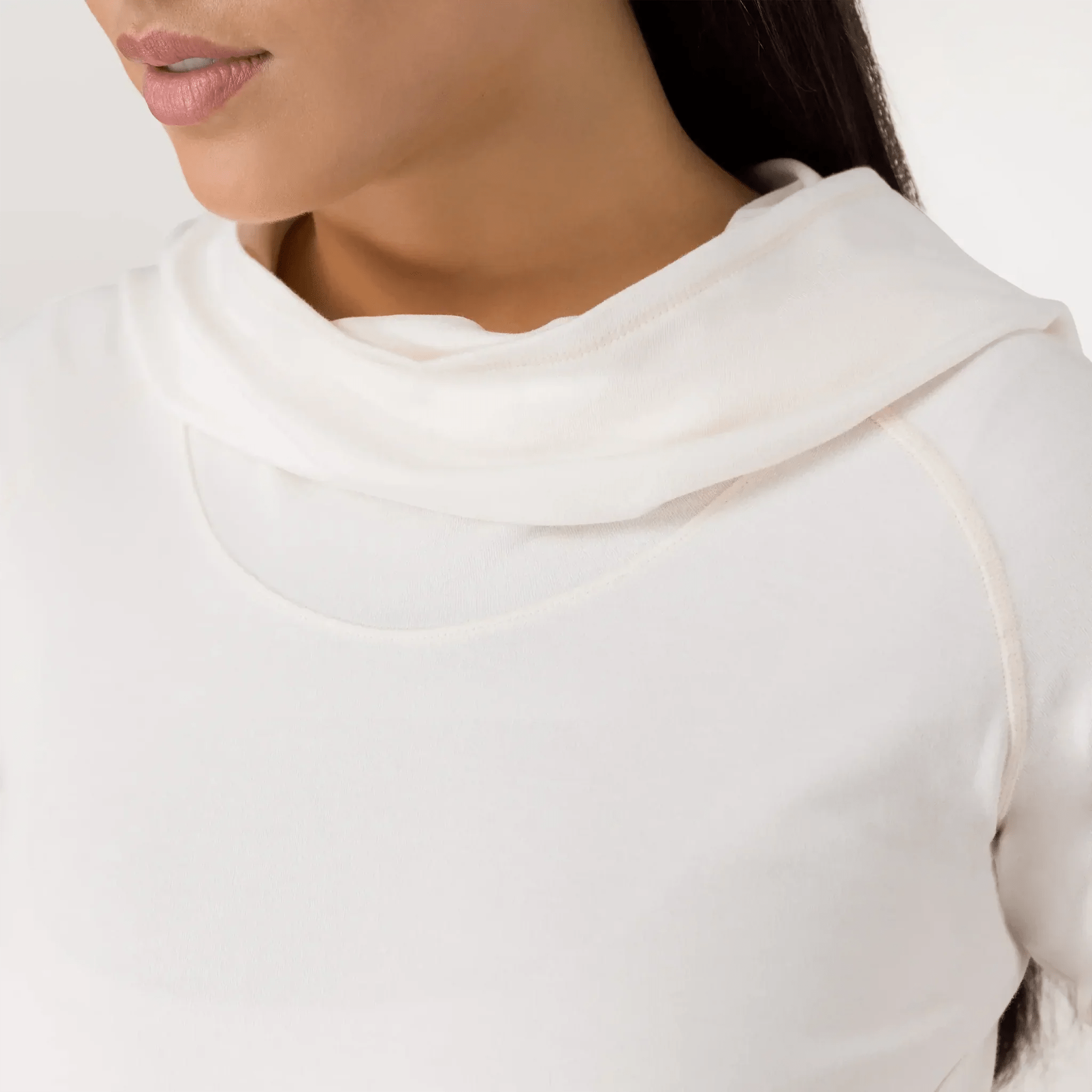 Hooded Long Sleeve Top - SEASONAL BEIGE