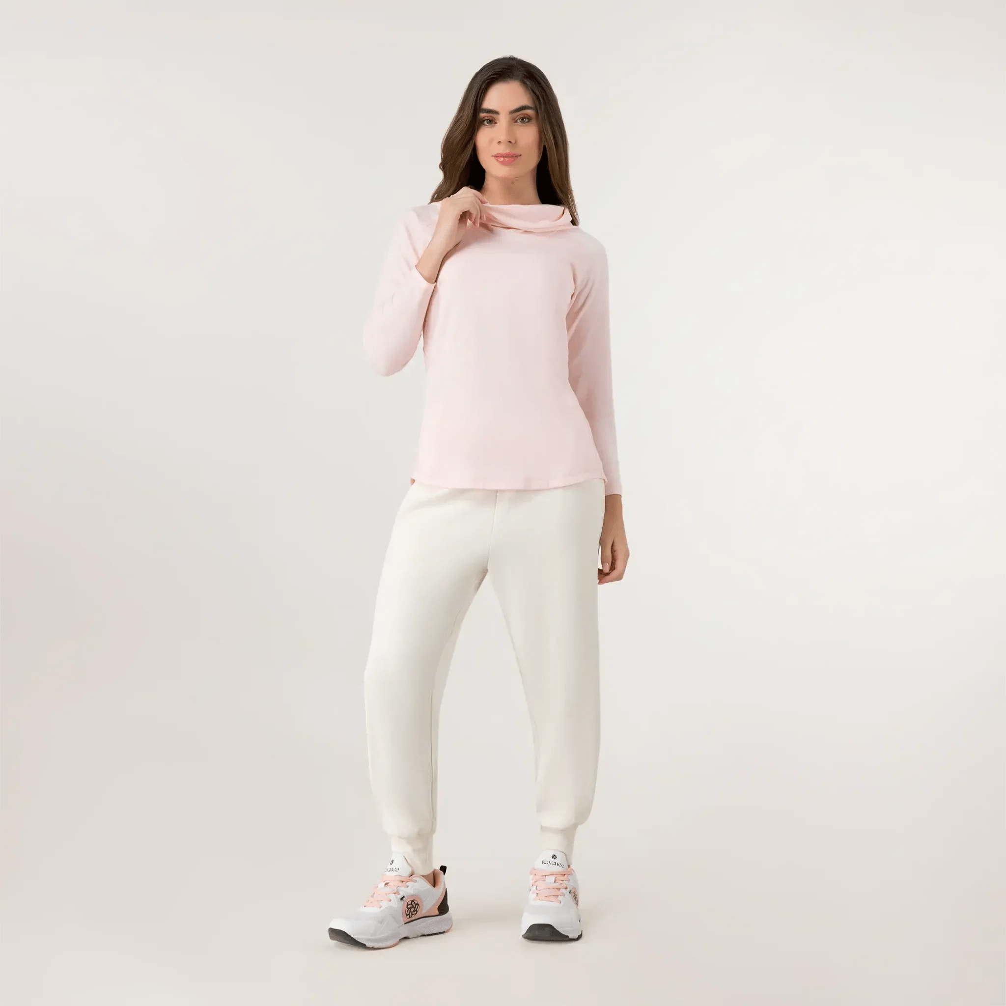 Hooded Long Sleeve Top - SEASONAL PINK