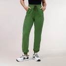 Dark musk green jogger pants with tapered leg - بنطال رياضي باللون الأخضر الداكن
