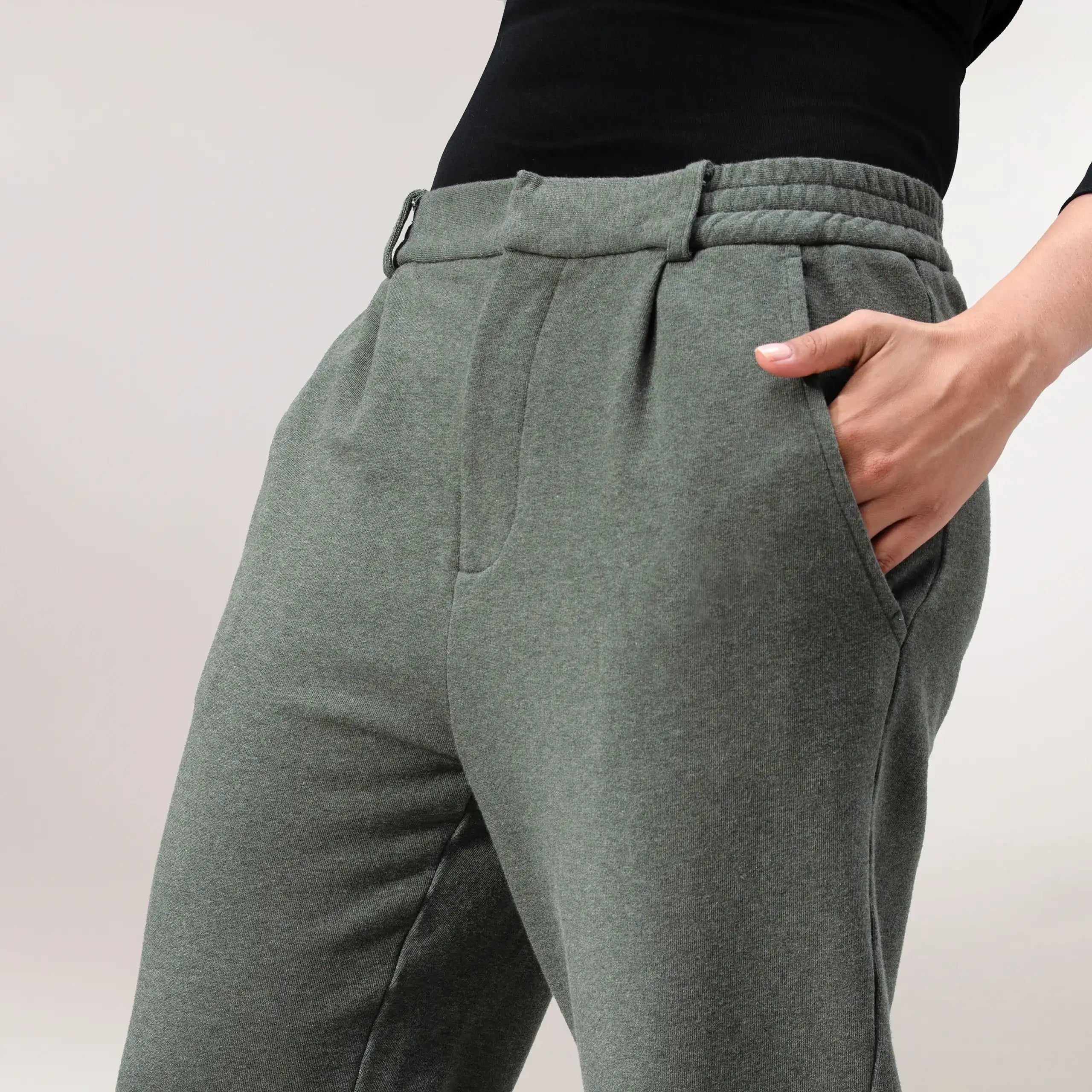 Flare Track Pants - SEASONAL GREEN MELANGE