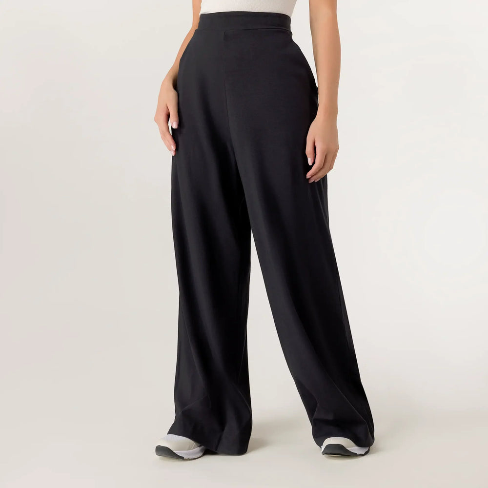 Jersey Palazzo Pants - SEASONAL BLACK