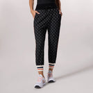 Kayanee's jacquard printed cuffed pants - بنطال كياني بأساور مطاطية ونقوشات جاكارد
