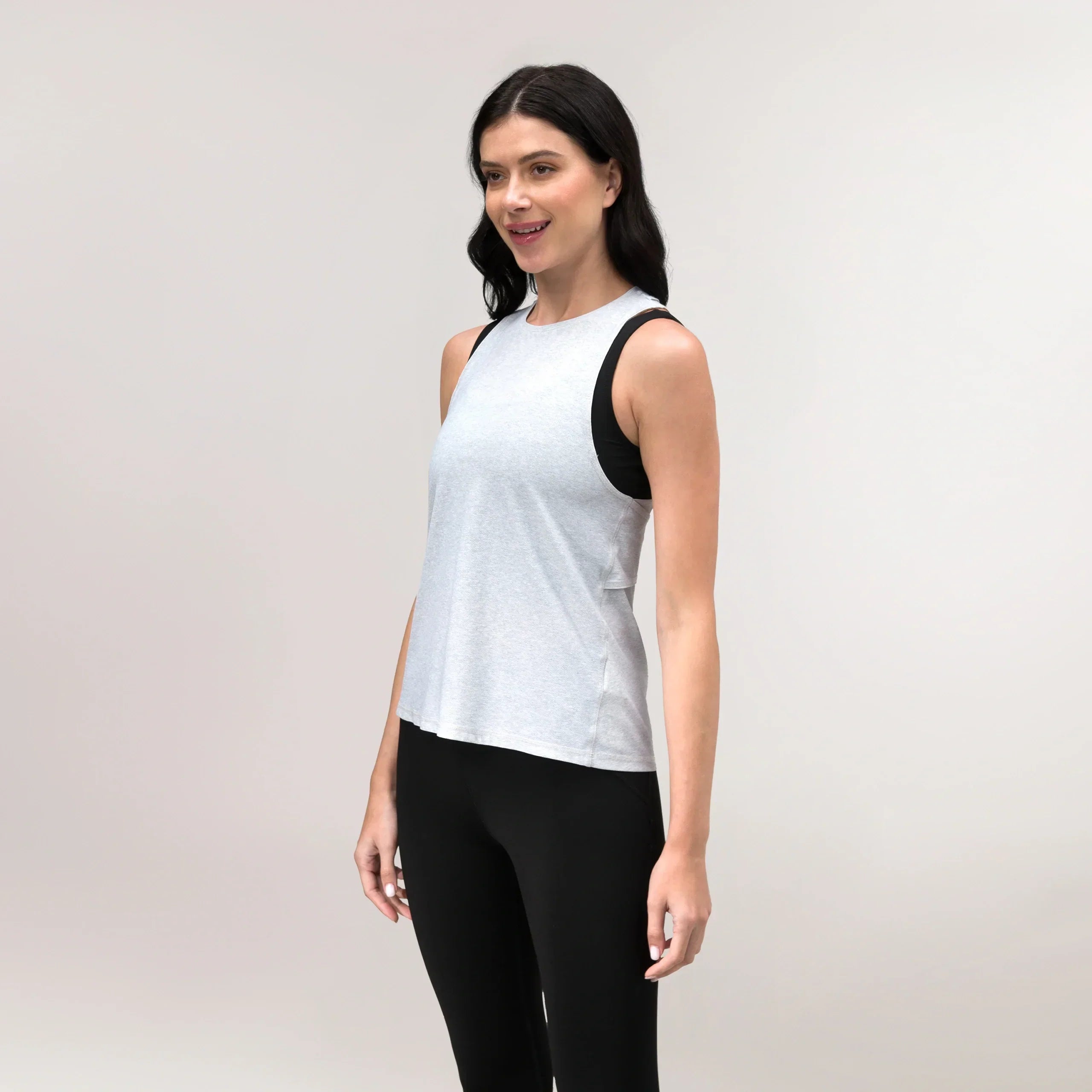 Twirl Racerback Top - CORE HEATHER GREY