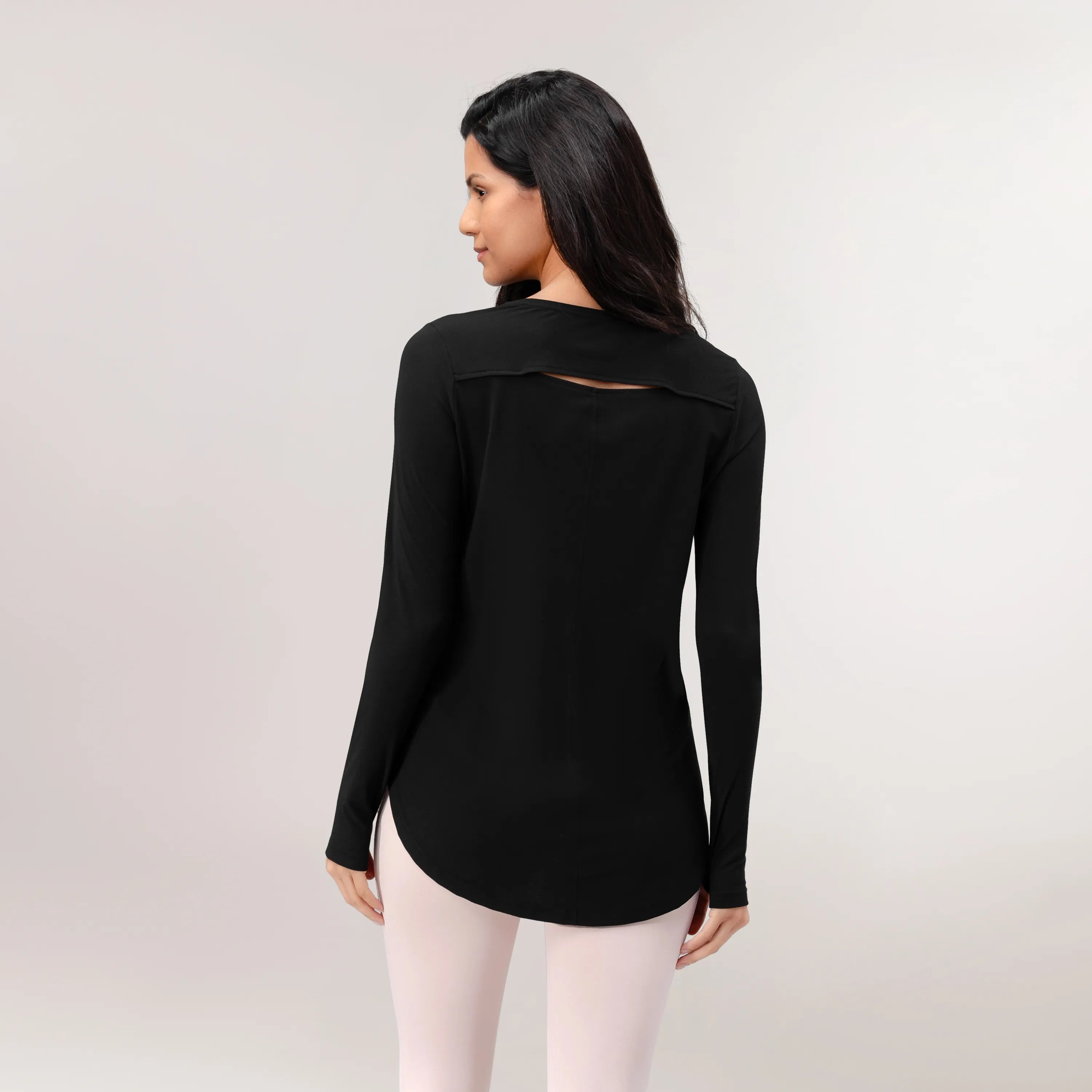 Twirl Long Sleeve Top - CORE BLACK