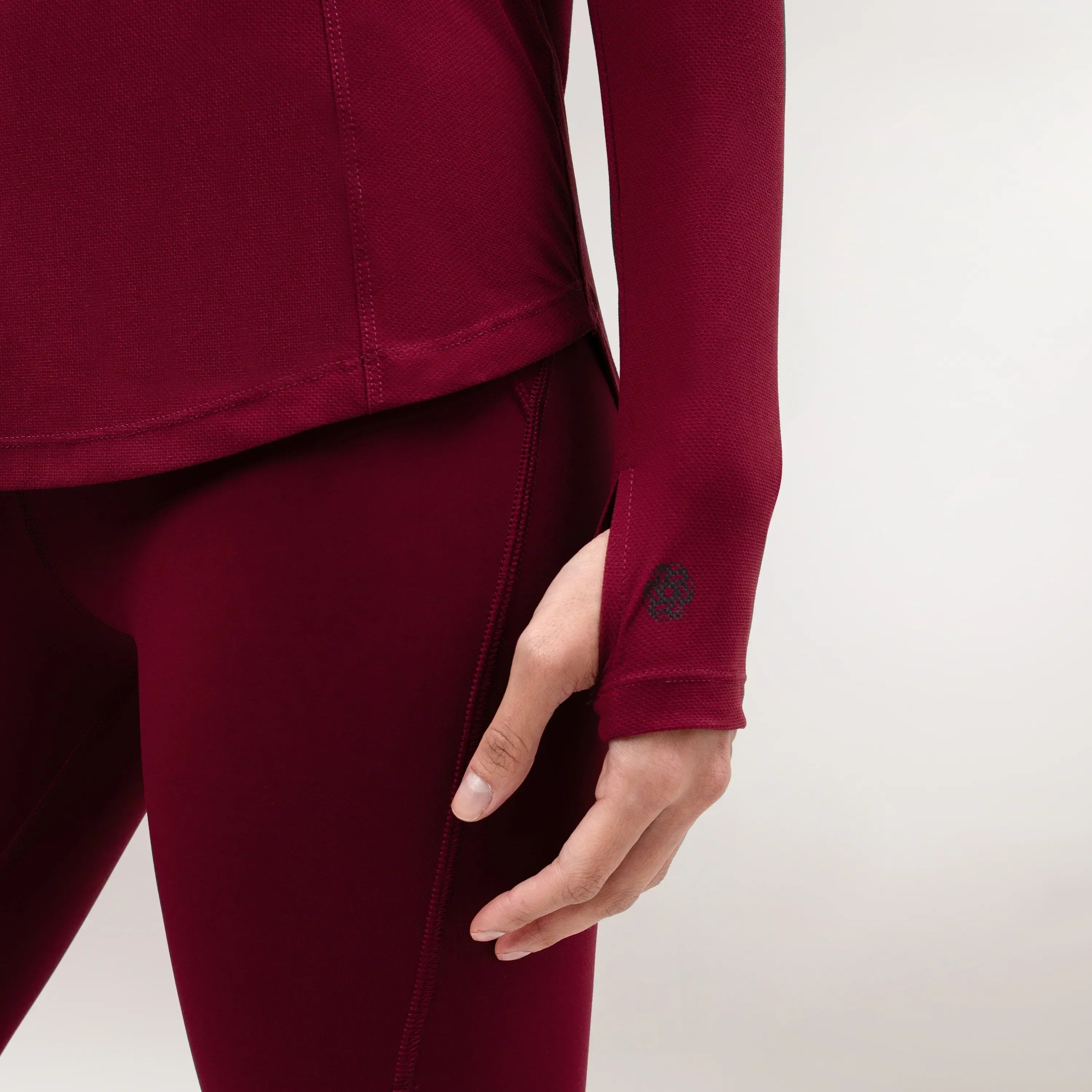 Twirl Long Sleeve Top - CORE GRAPE RED