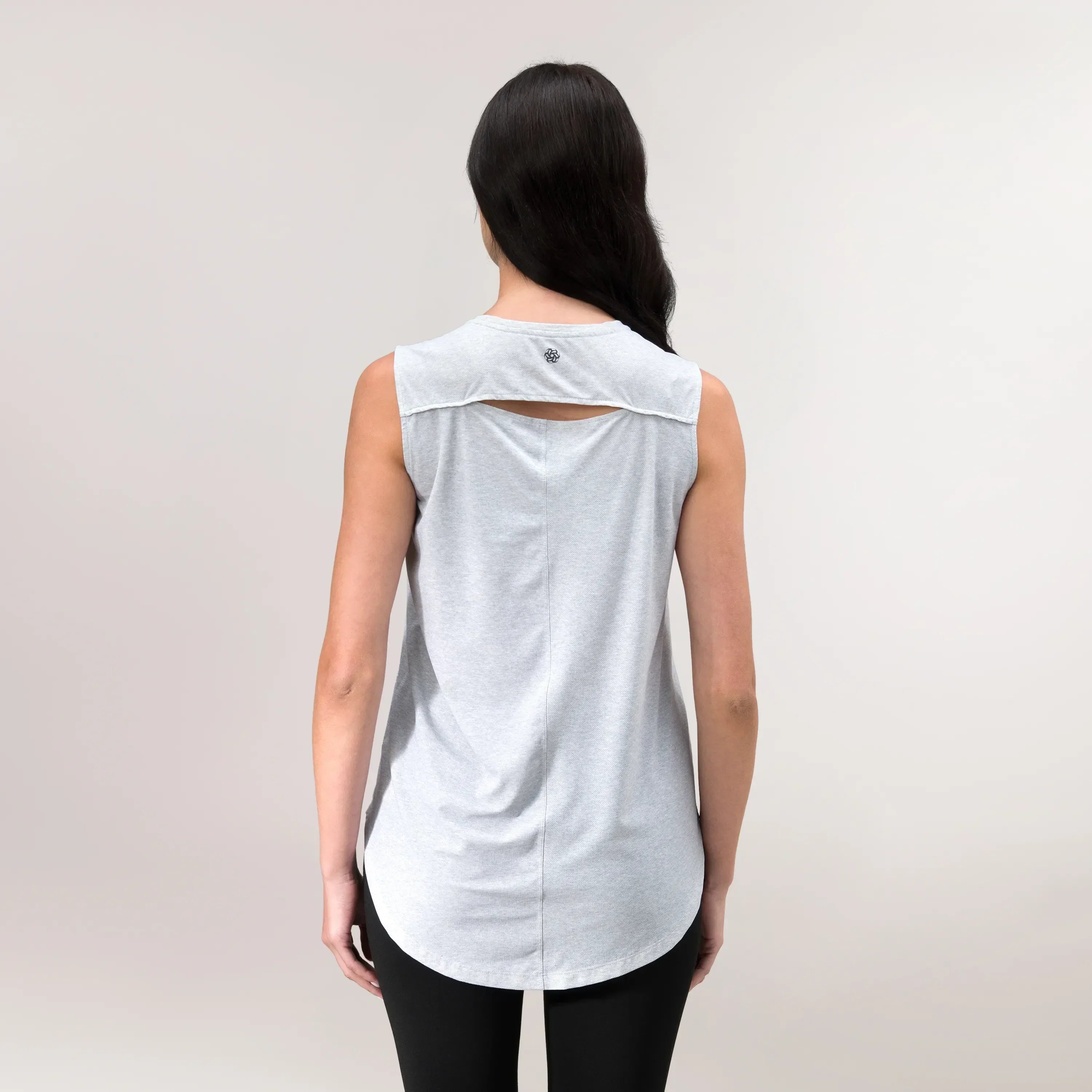 Twirl Sleeveless Top - CORE HEATHER GREY