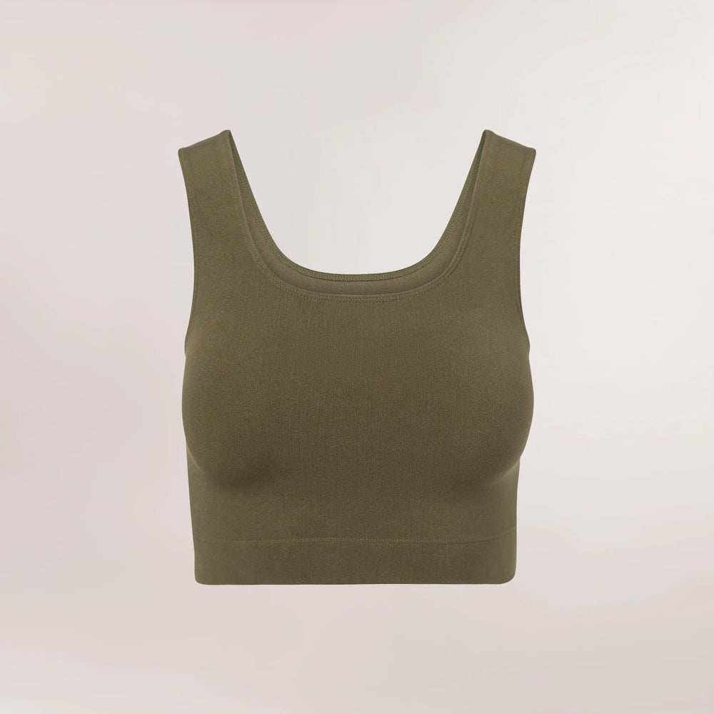 Limber Up Cropped Top - CORE MUSK GREEN