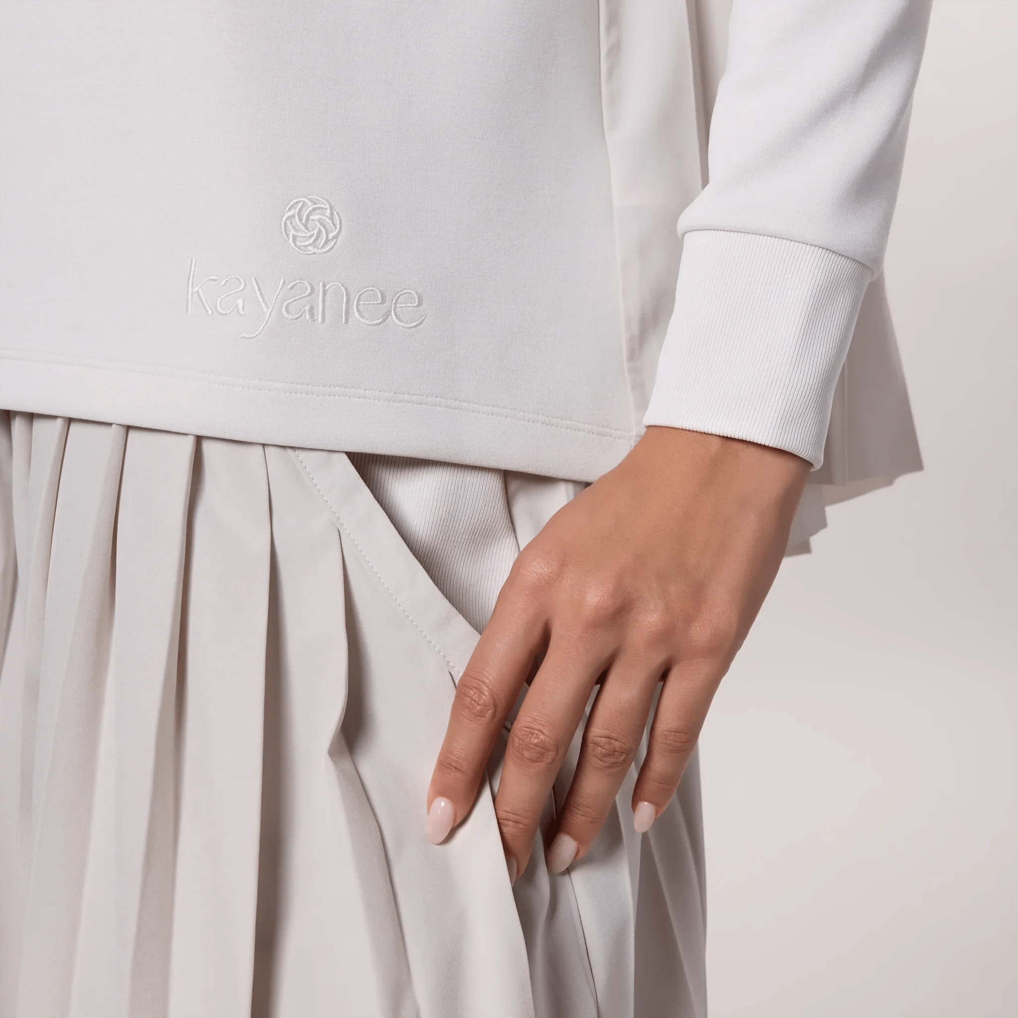 Pleated Sweatshirt - SEASONAL STONE