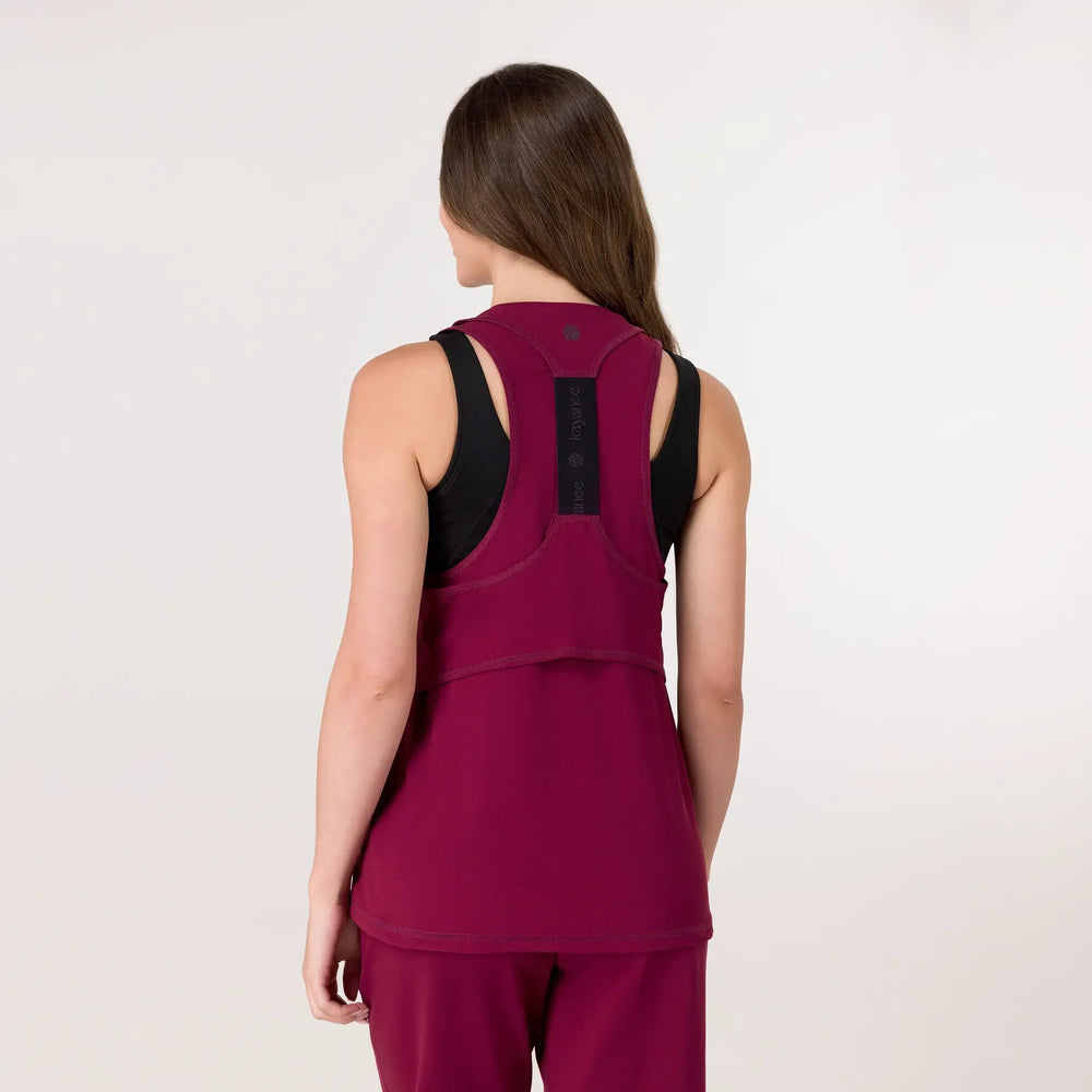 Twirl Racerback Top - CORE GRAPE RED