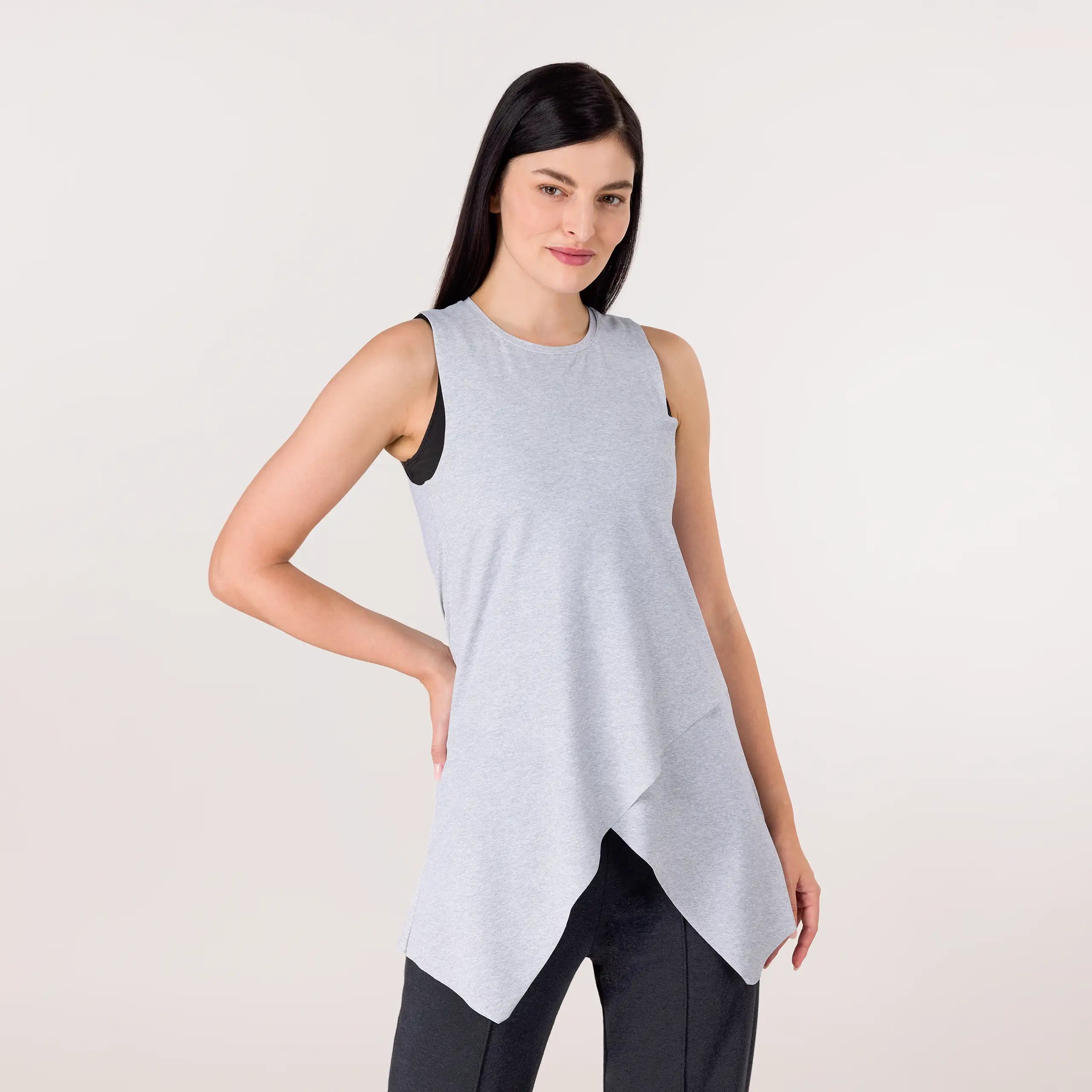 Twirl Studio Top - CORE HEATHER GREY